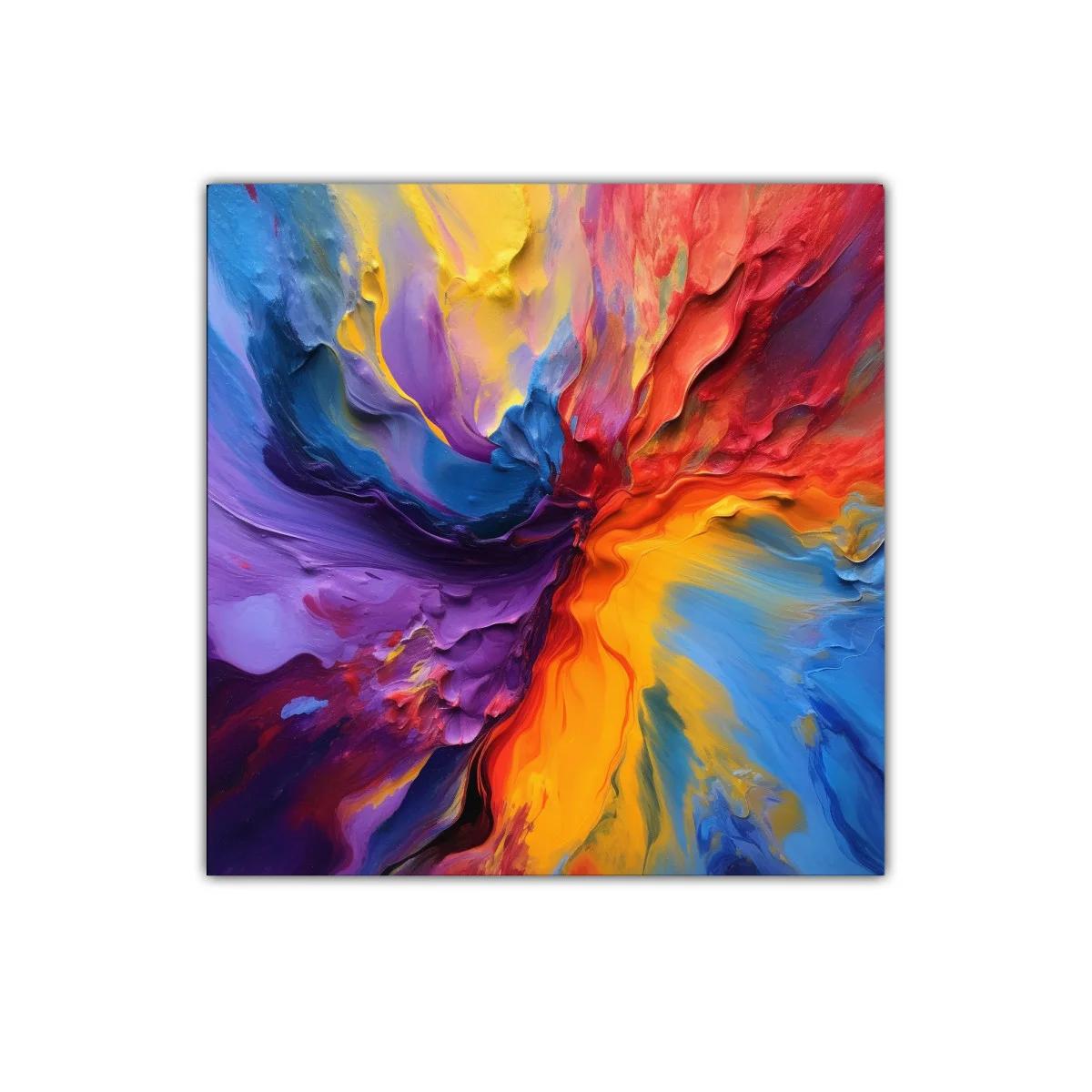 Explosión de colores vibrantes en flujo abstracto dinámico