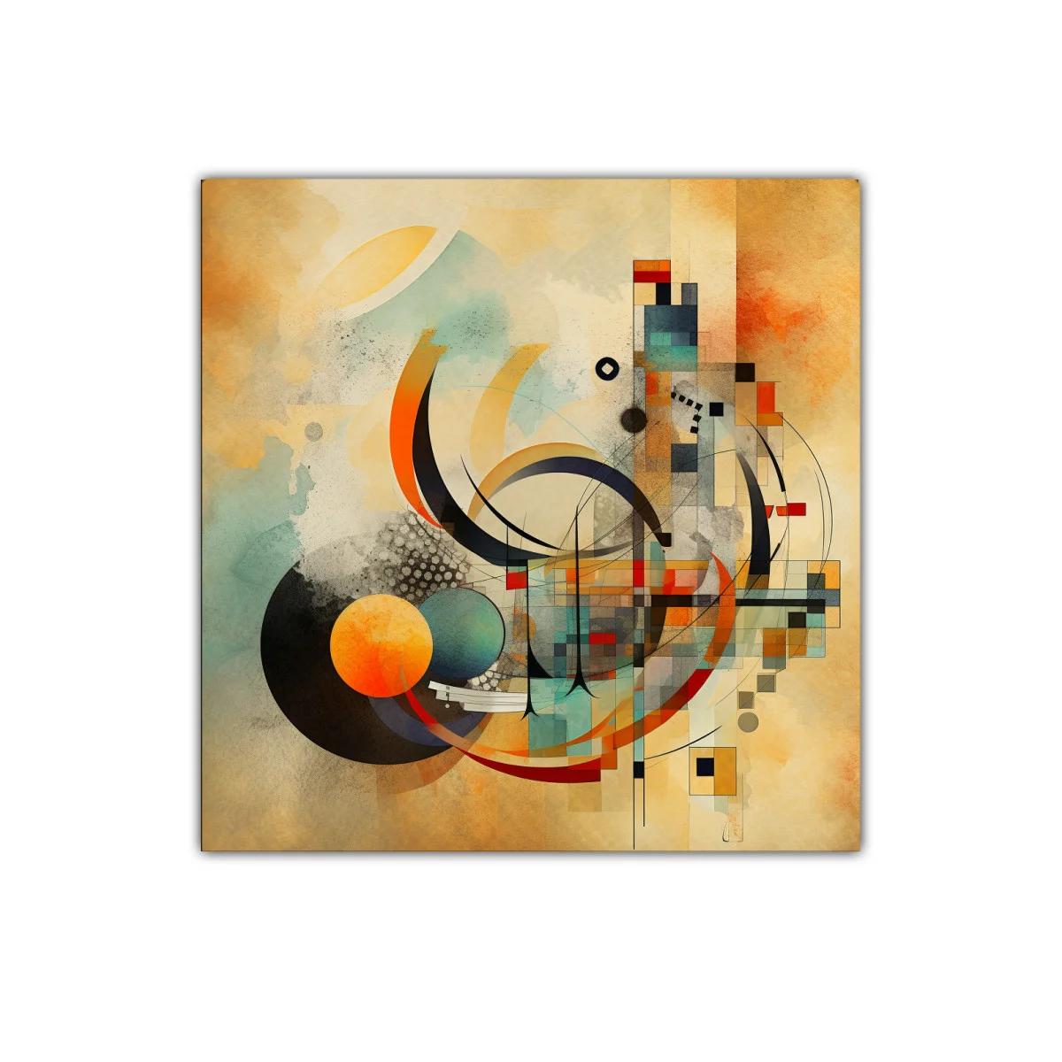 Composición abstracta en tonos cálidos y detalles geométricos — imagen principal