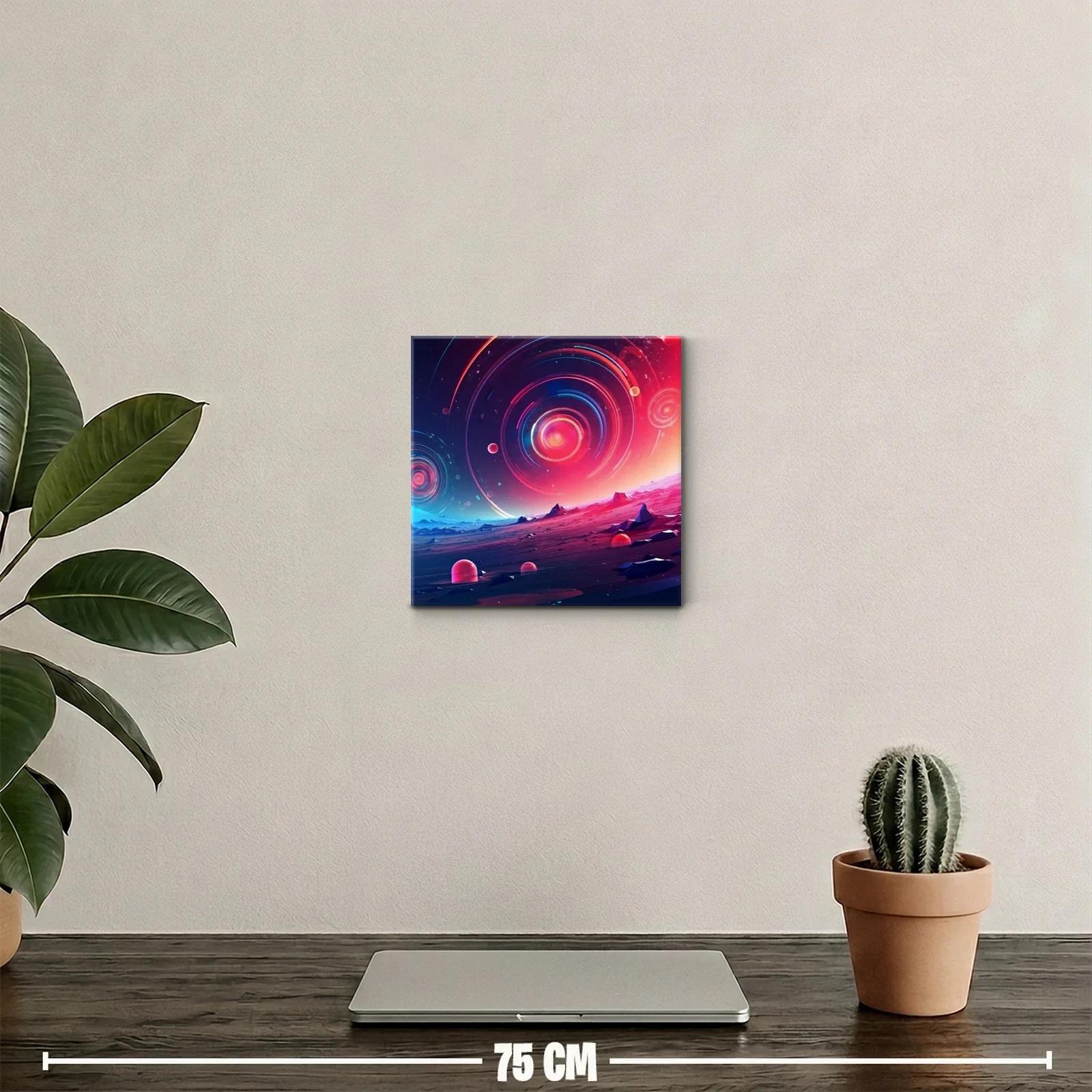 Paisaje cósmico con espirales de luz y tonos vibrantes — miniatura 2