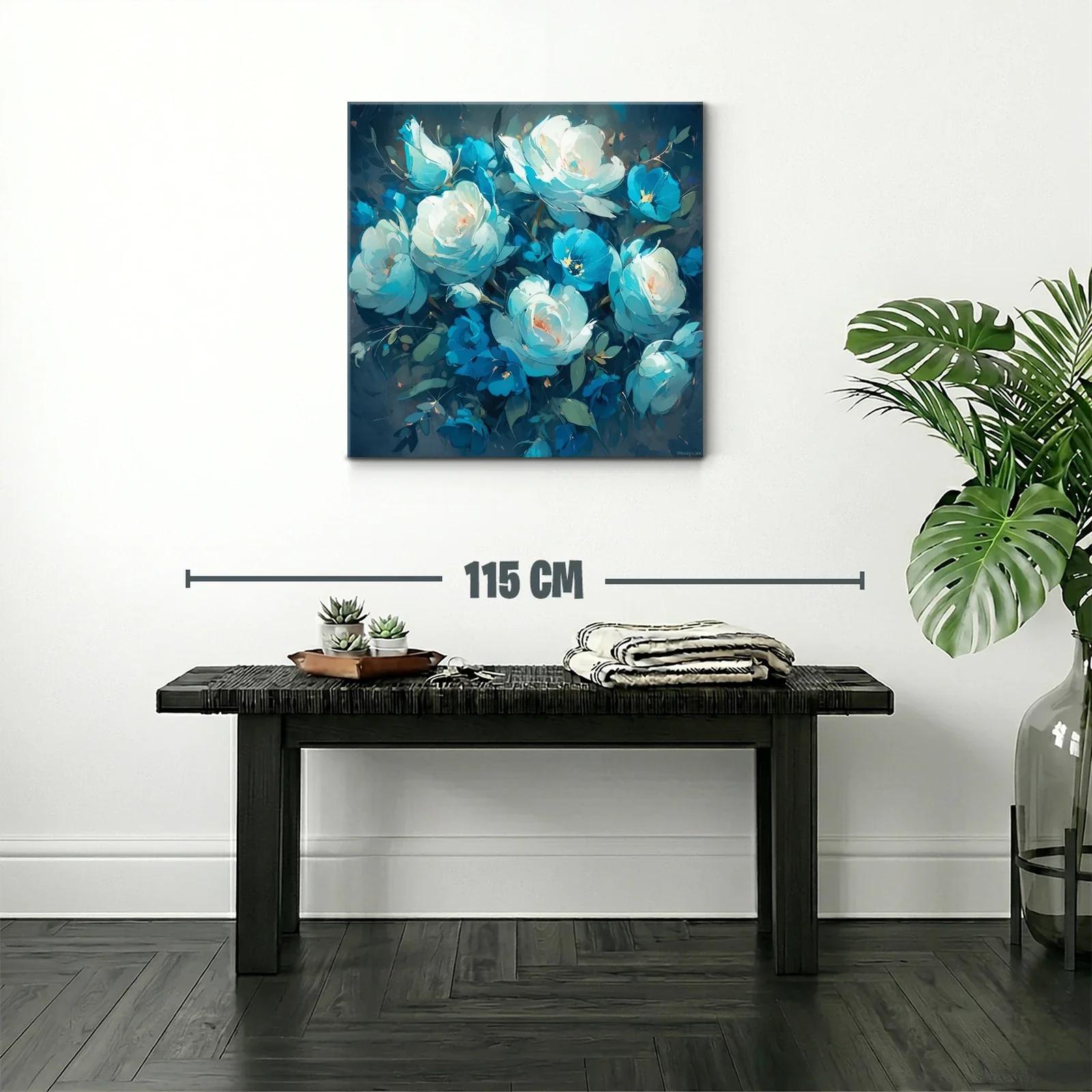 Naturaleza en calma con flores en tonos azul y blanco — miniatura 2