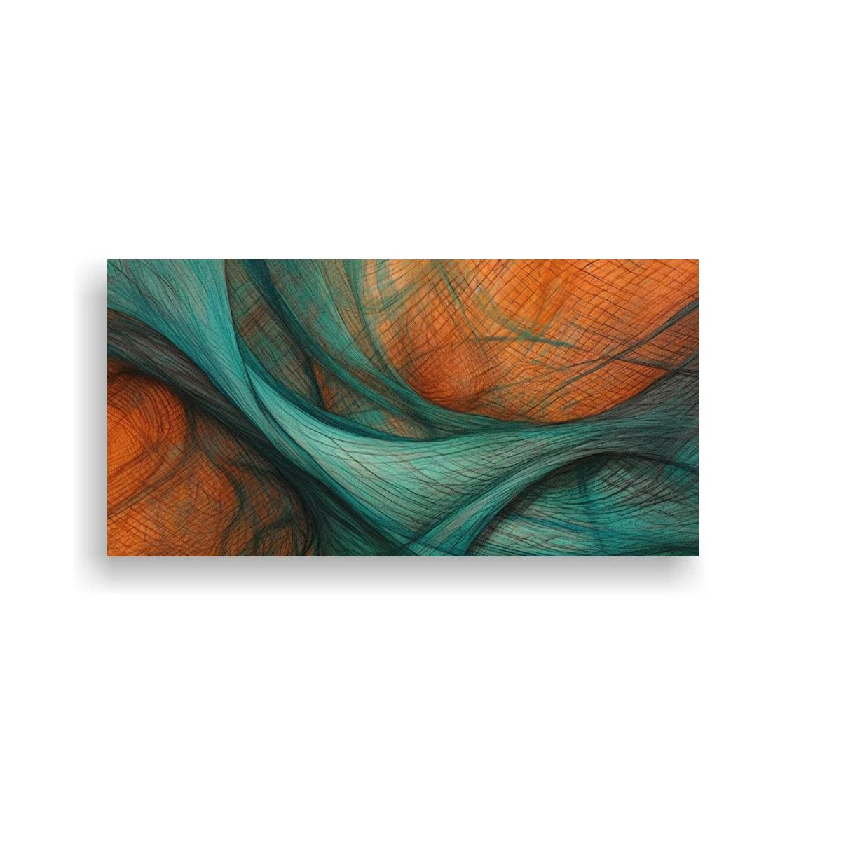 Cuadro ondas abstractas entrelazadas con pliegues curvos — imagen principal