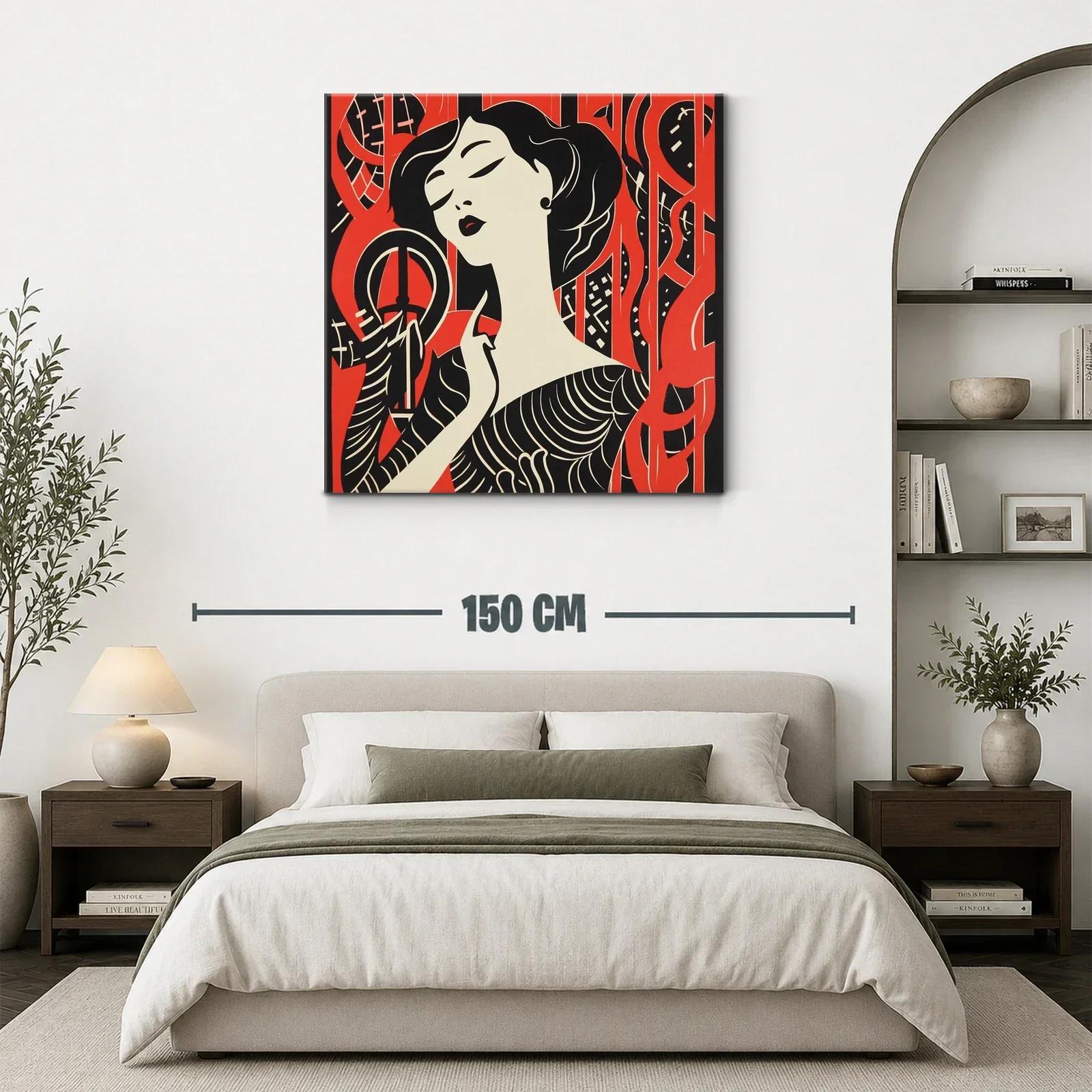 Retrato femenino en estilo art déco con contrastes intensos — miniatura 3