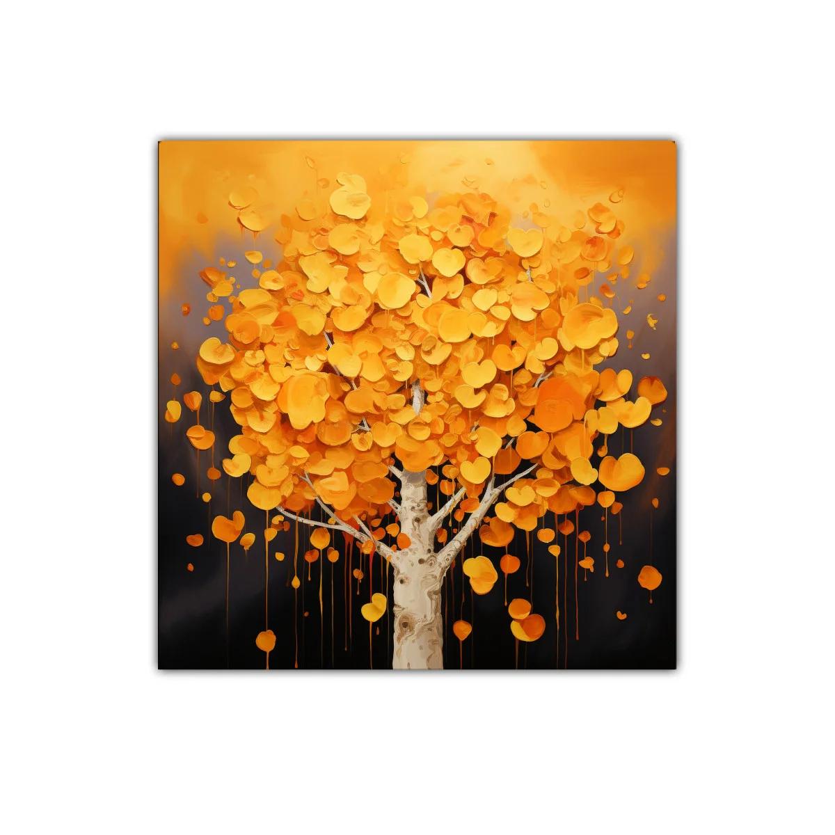 Árbol otoñal con hojas en tonos cálidos y vibrantes — miniatura 1