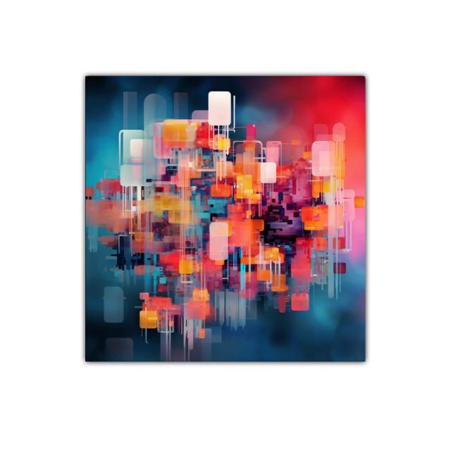 Composición abstracta con bloques de colores vibrantes