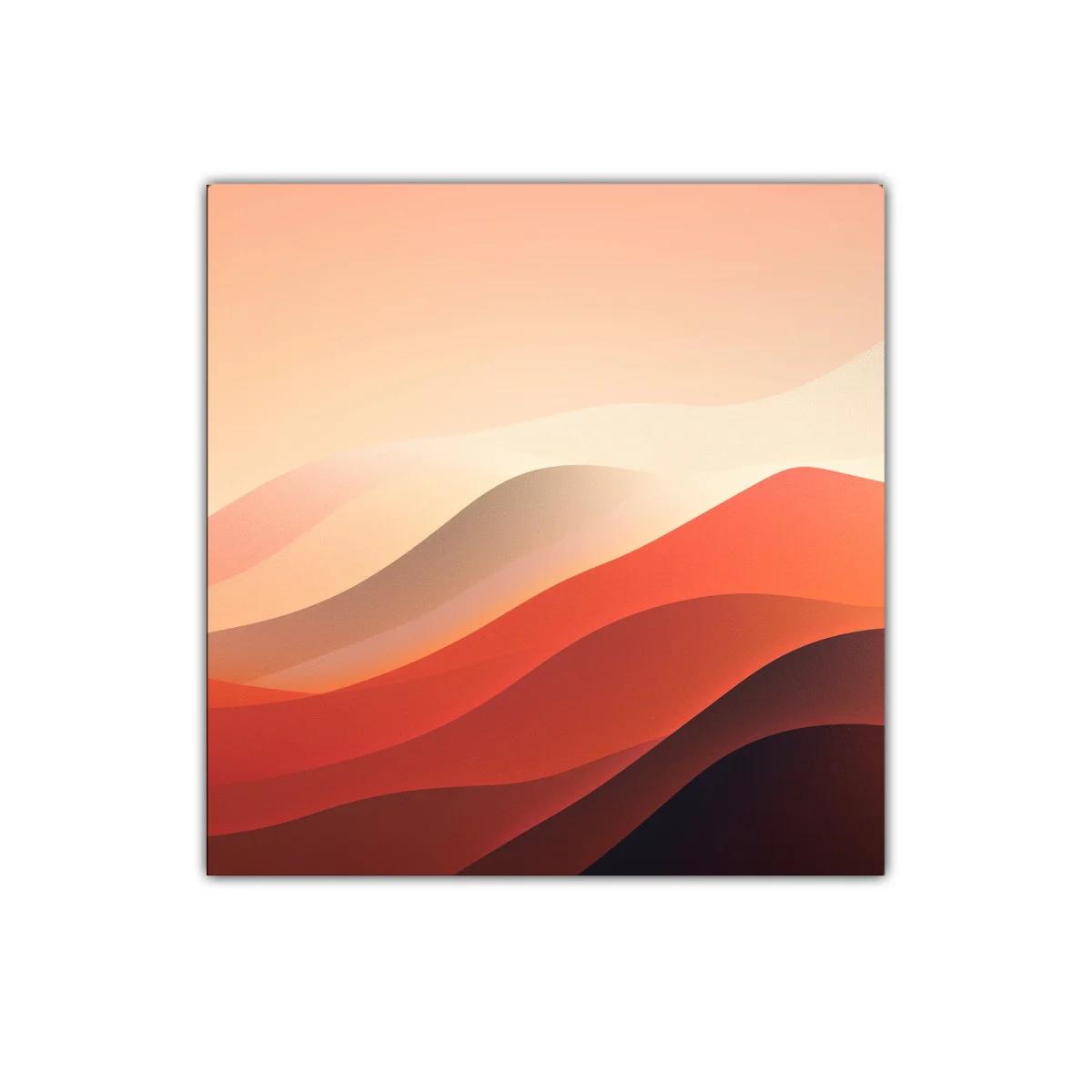 Cuadro decorativo de paisaje abstracto con tonos cálidos — imagen principal