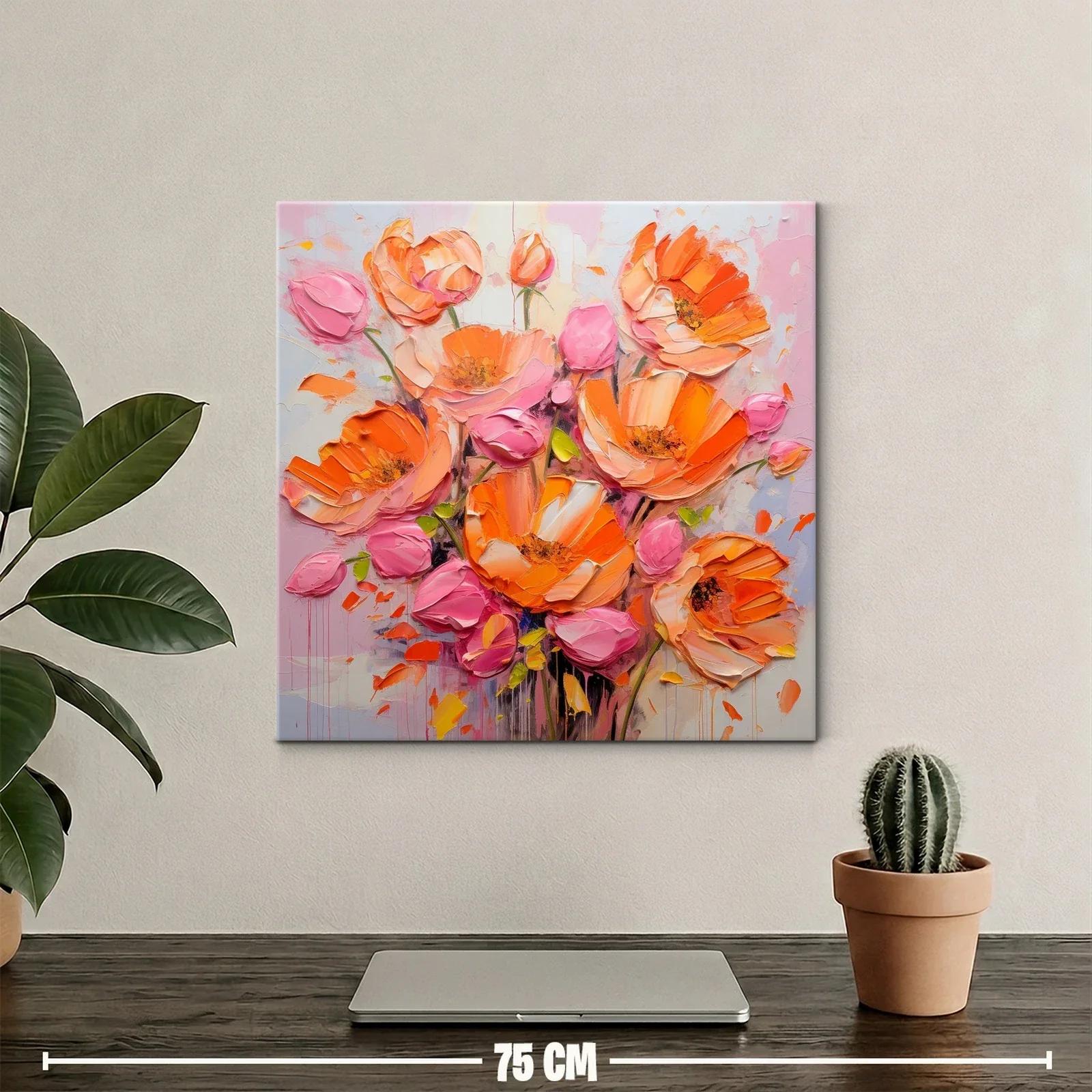 Ramo vibrante de flores en tonos naranjas y rosas — miniatura 2
