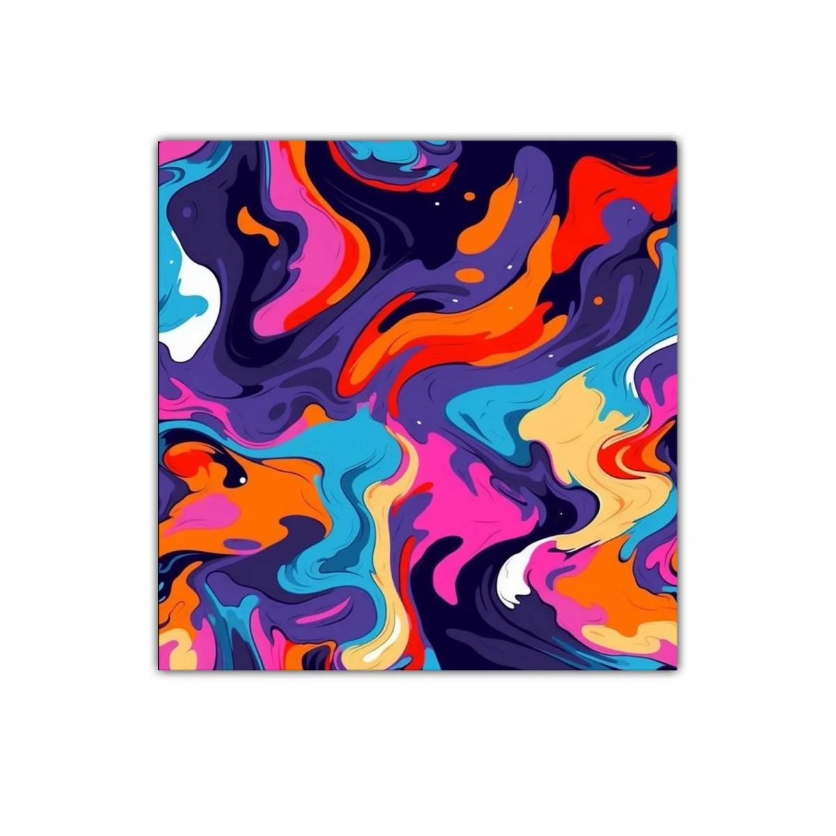 Cuadro abstracto vibrante con mezcla de colores intensos — imagen principal