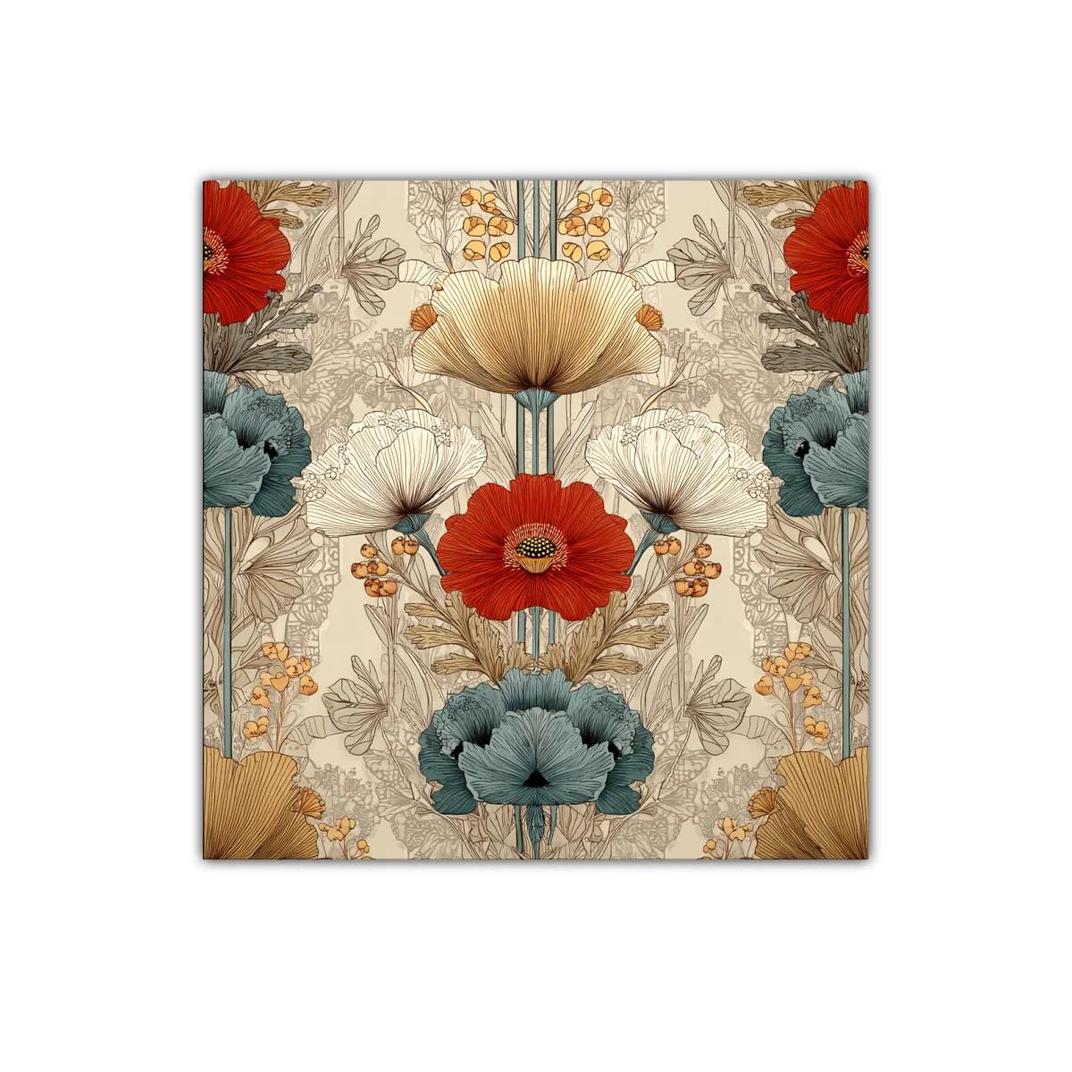 Cuadro floral con diseño vibrante y colores cálidos — imagen principal