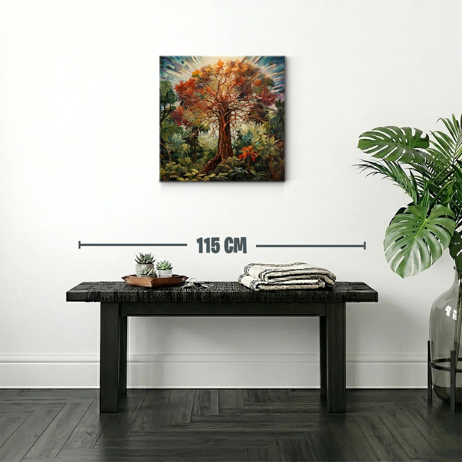 Árbol radiante en vibrante paisaje natural tropical — miniatura 2