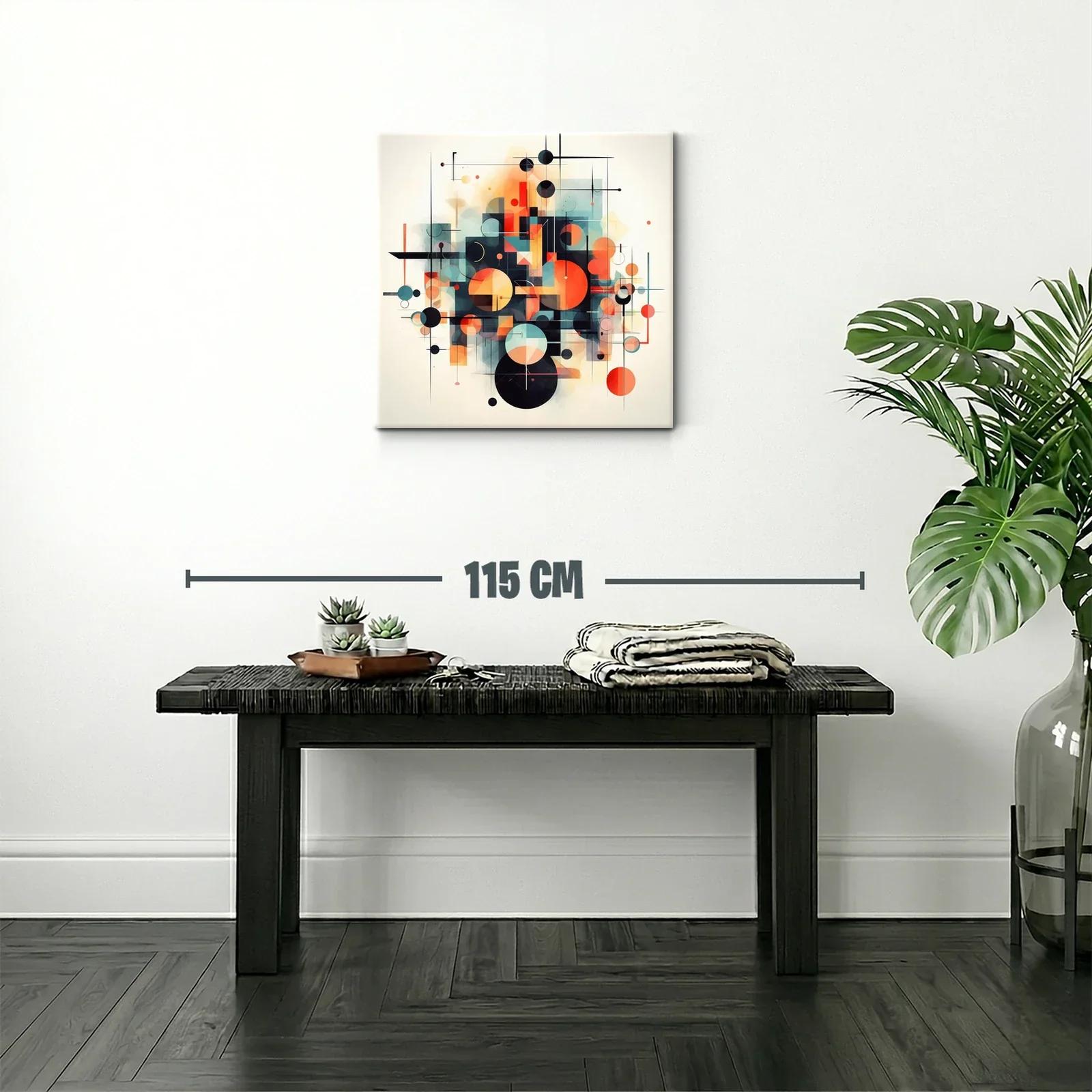 Composición abstracta con formas geométricas y tonos cálidos — miniatura 2