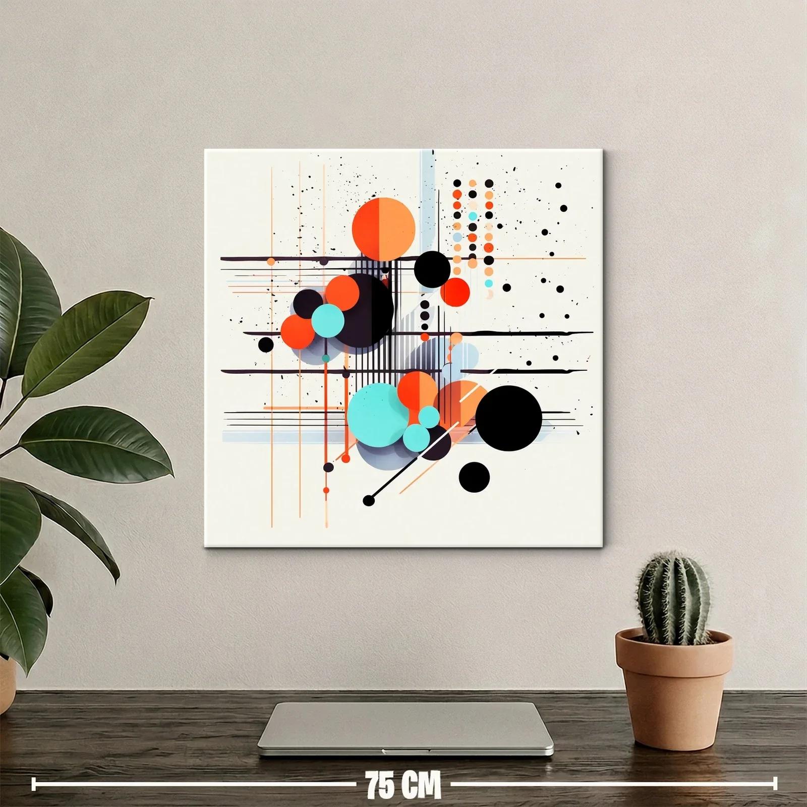 Arte abstracto geométrico en tonos vibrantes y contrastantes — miniatura 2