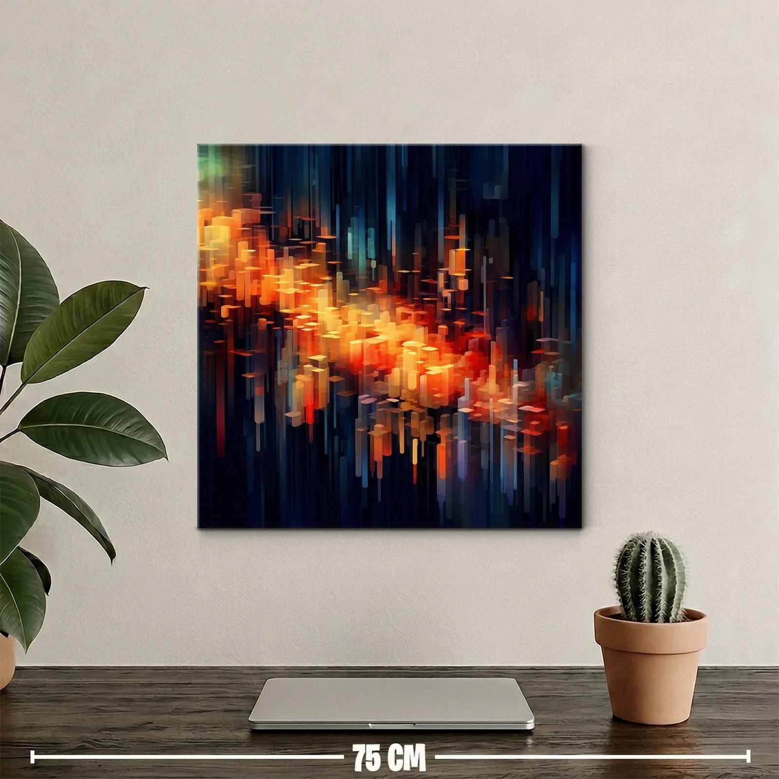 Composición abstracta con luces cálidas y frías vibrantes — miniatura 2