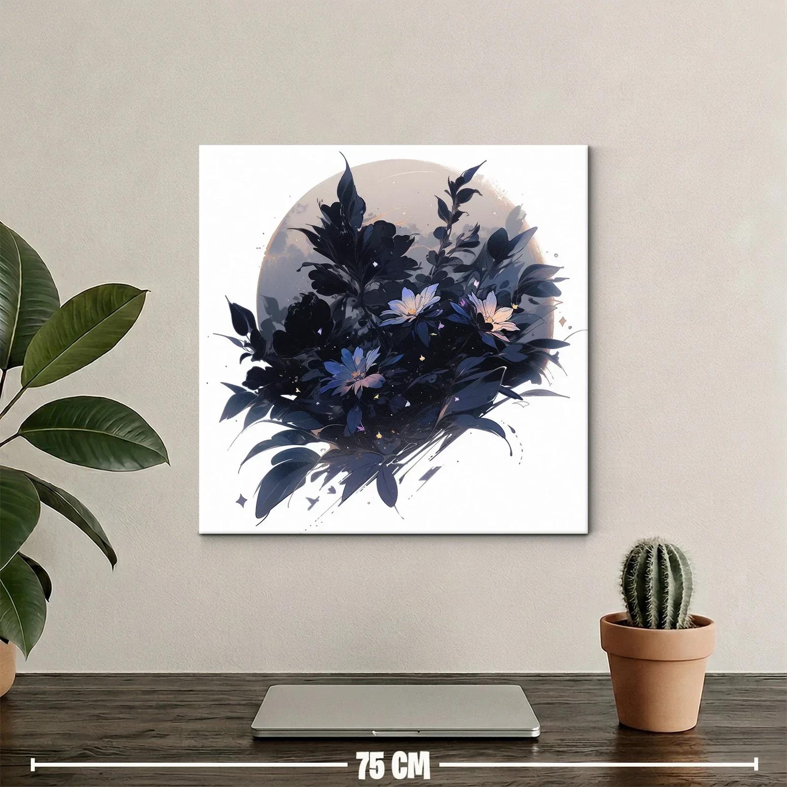 Ramo nocturno con flores en tonos azul y gris — miniatura 2