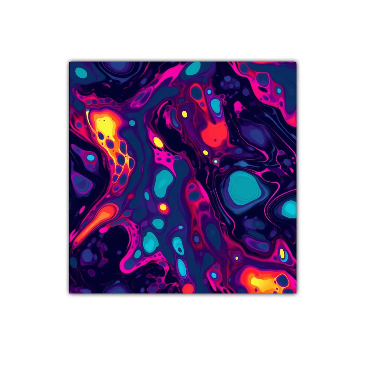 Cuadro decorativo con diseño abstracto de colores vibrantes