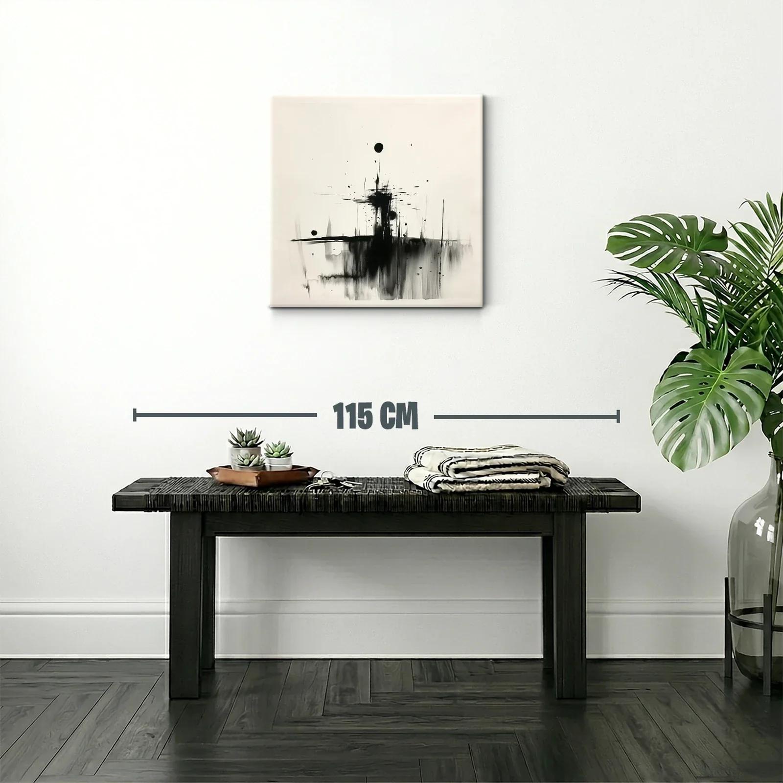 Composición abstracta en blanco y negro contemporánea — miniatura 2