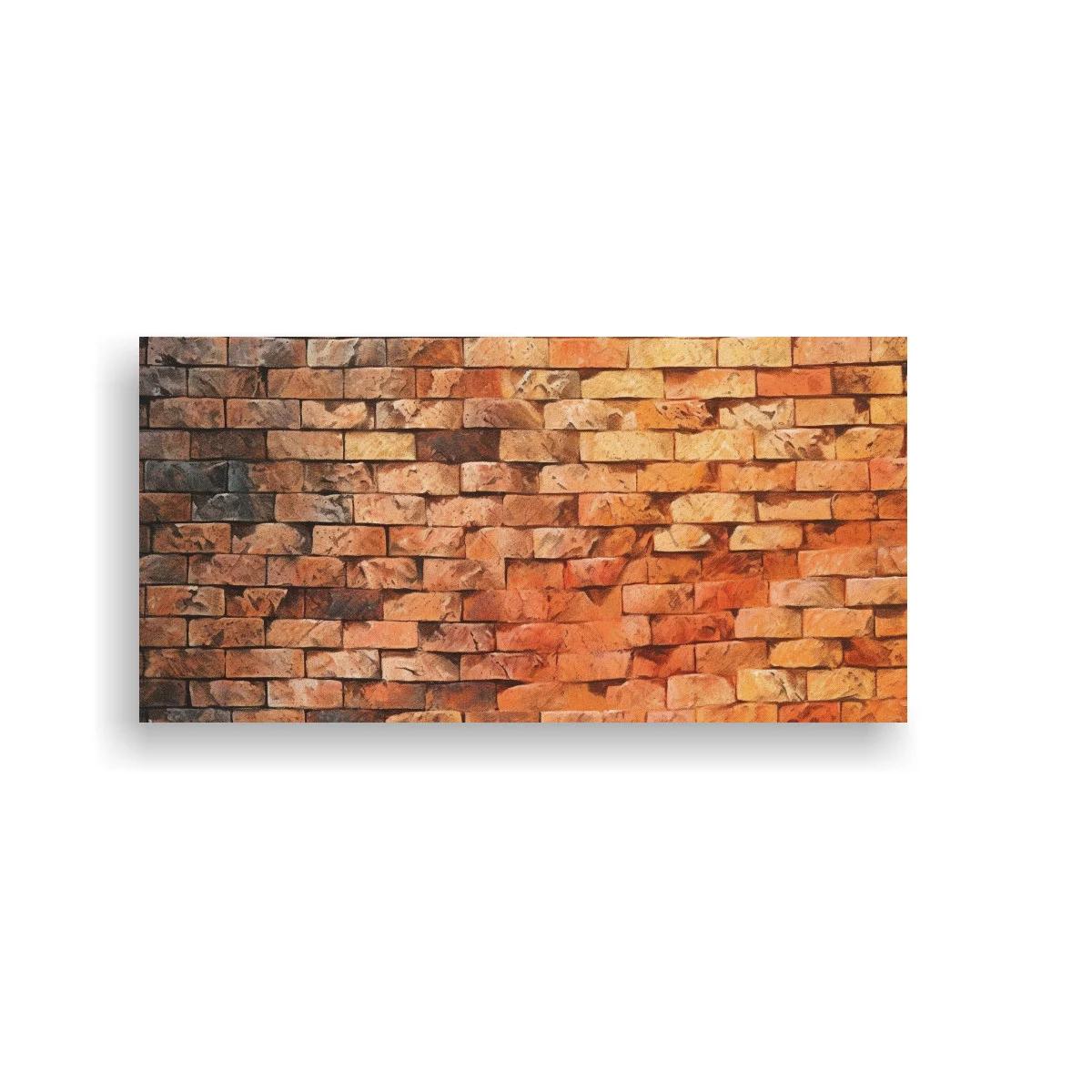 Cuadro pared de ladrillo con textura y tonos terracota