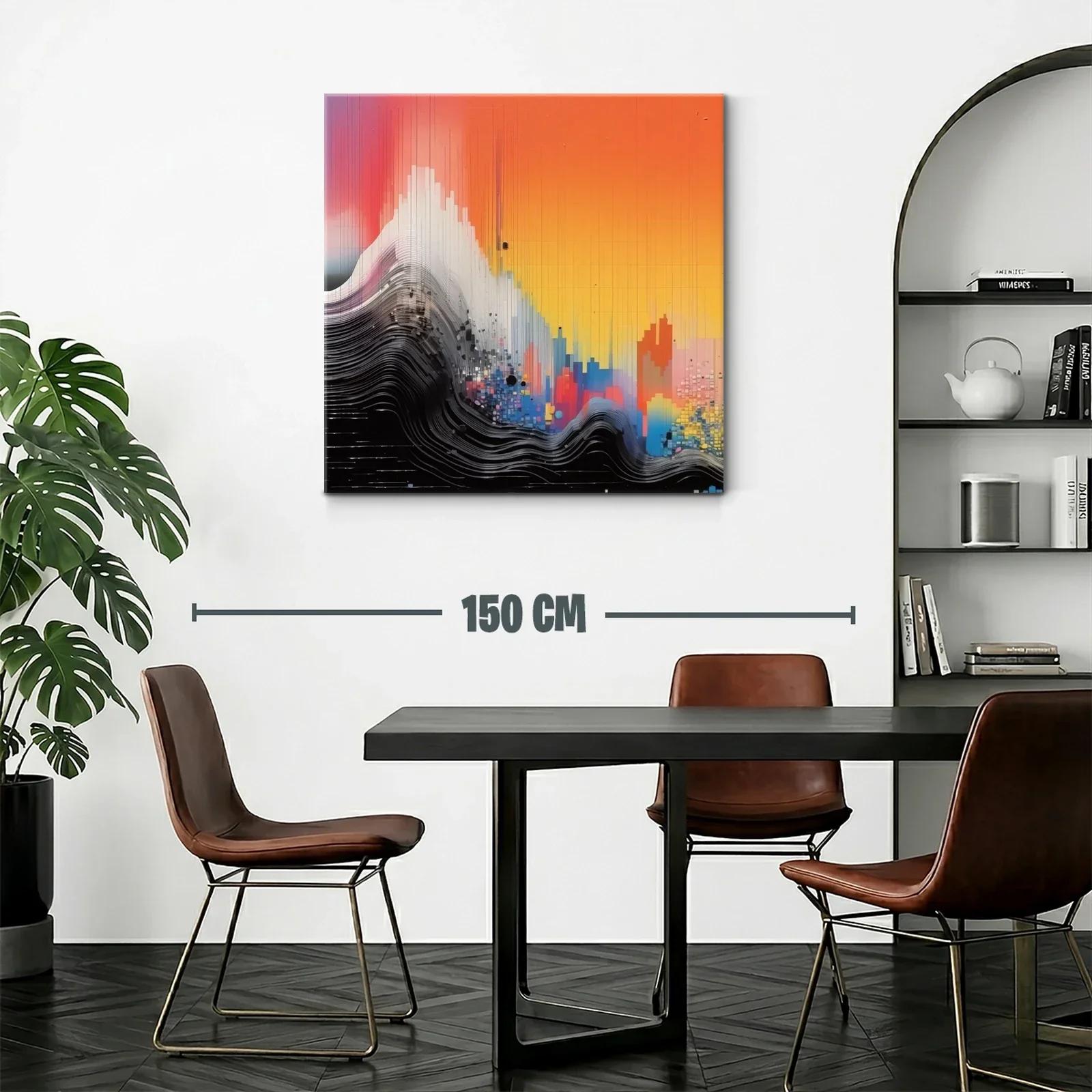 Composición abstracta con vibrantes tonos cálidos y detalles dinámicos — miniatura 2