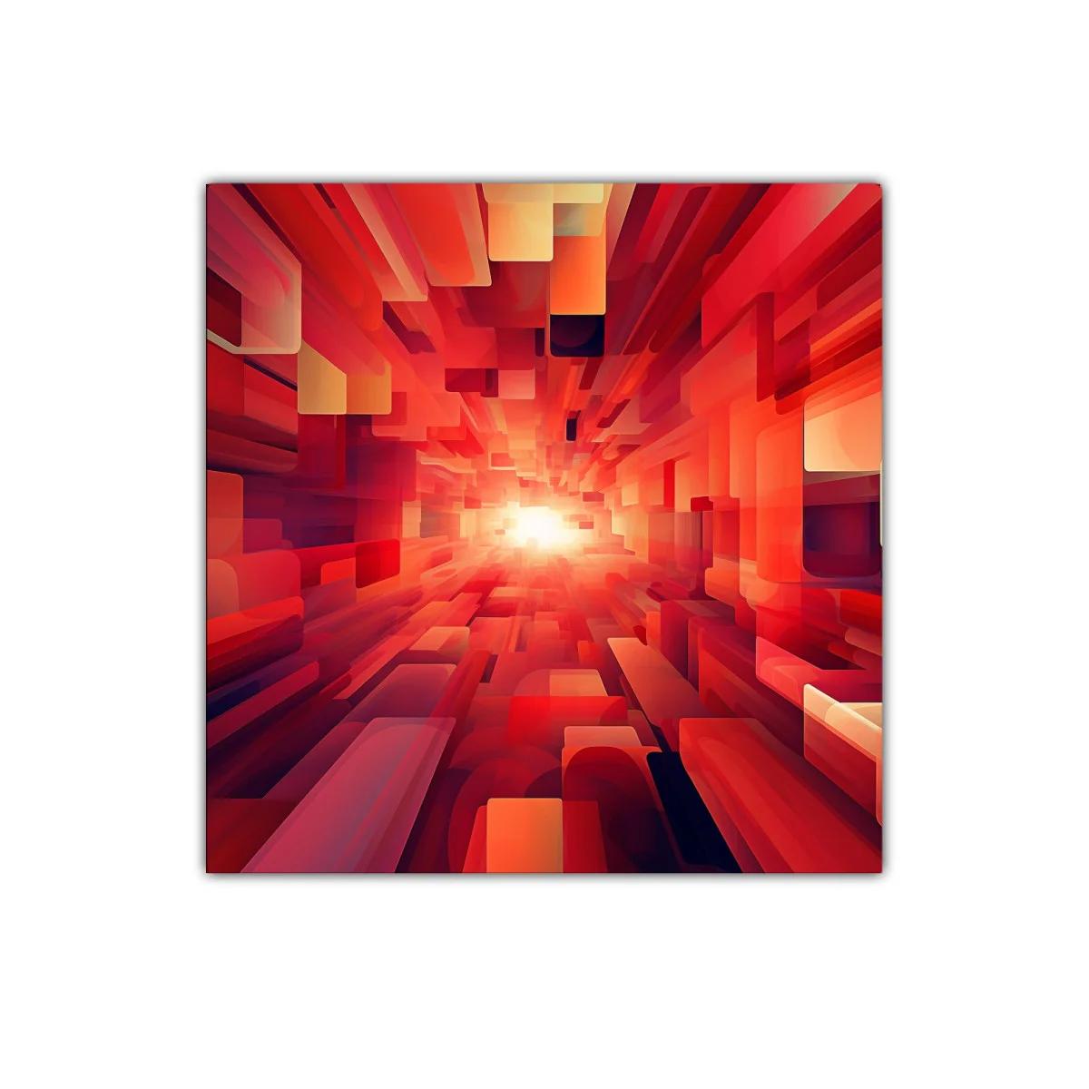 Arte abstracto en tonos cálidos con profundidad luminosa