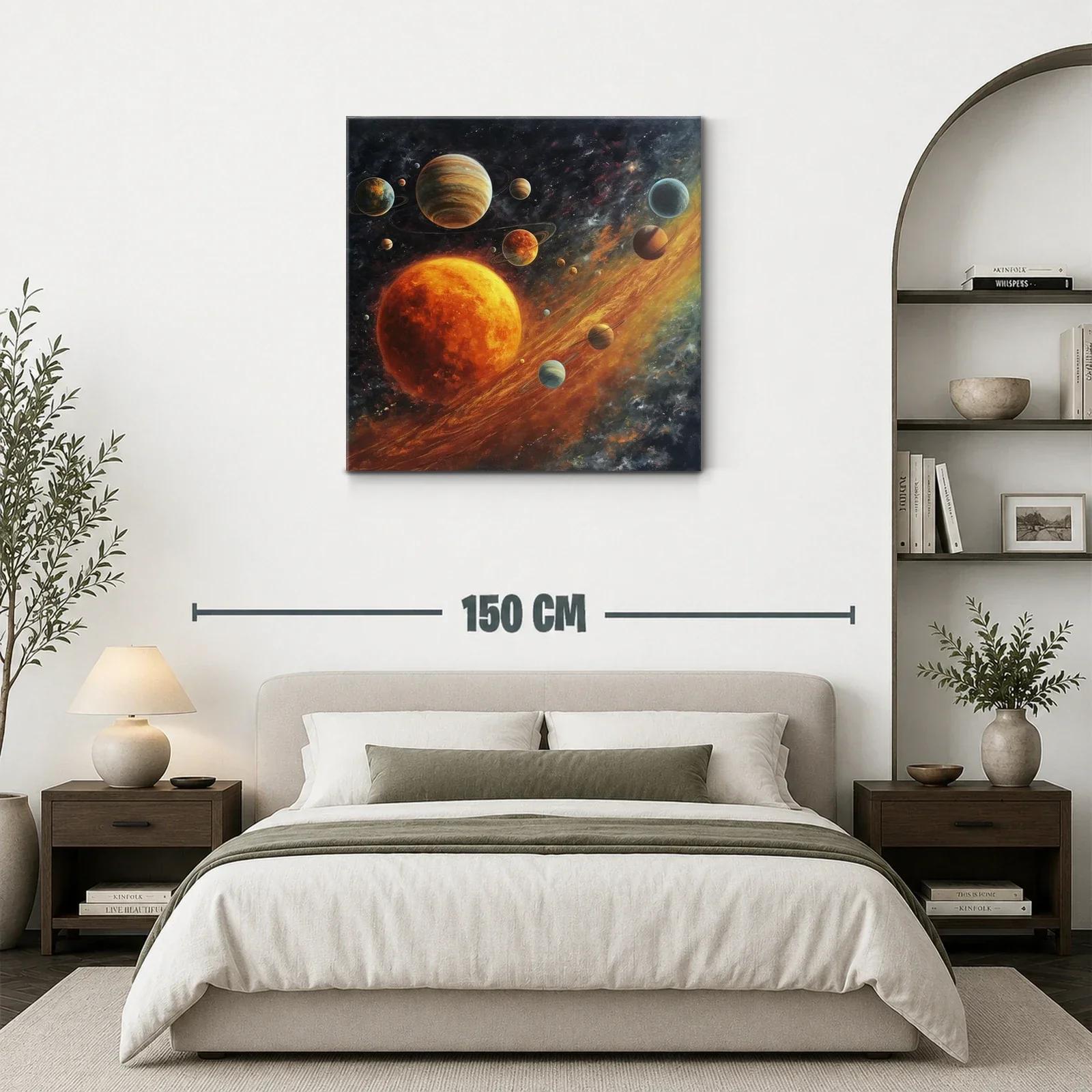 Cuadro del Sistema Solar en tonos cálidos y oscuros — miniatura 3