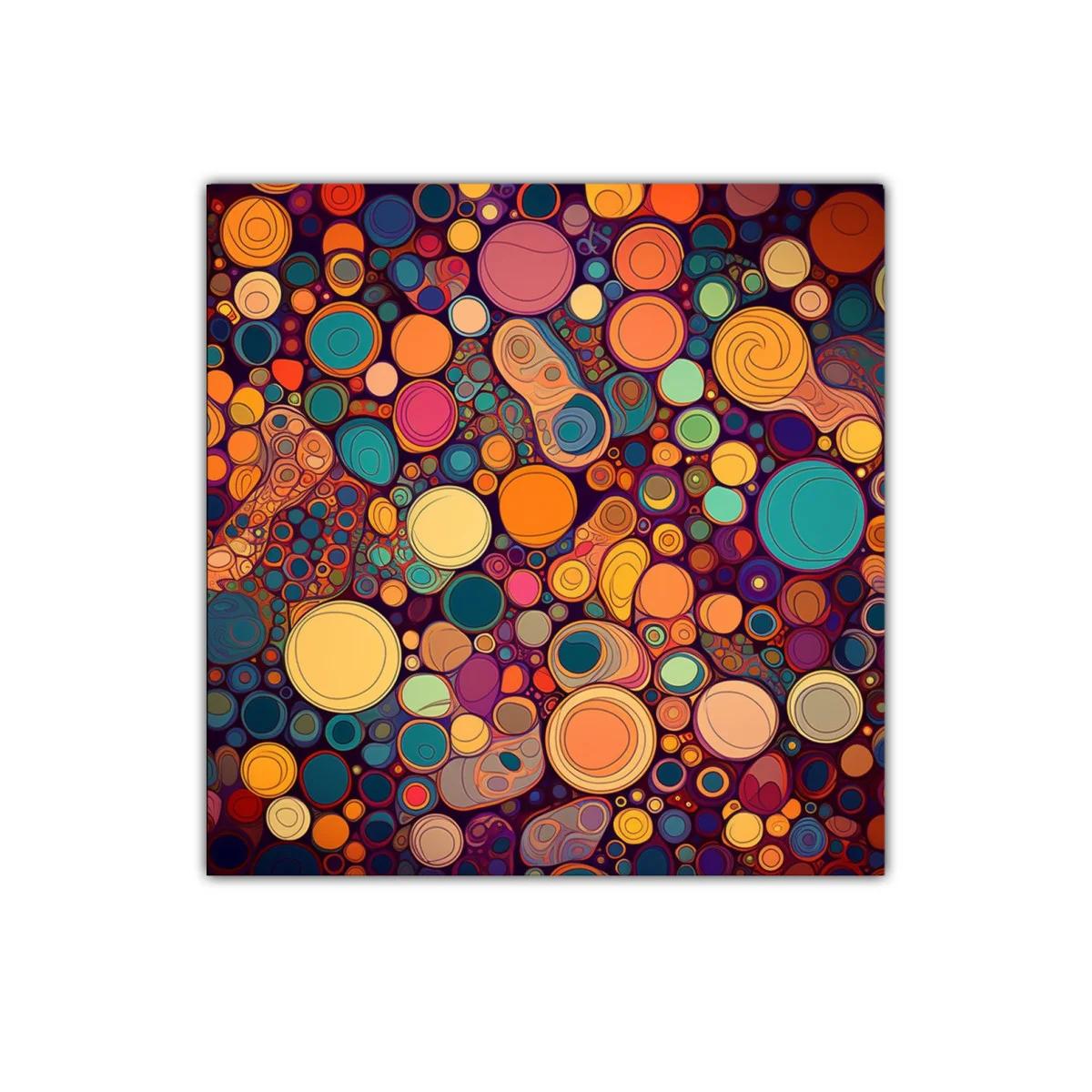 Cuadro decorativo con círculos coloridos y vibrantes — imagen principal