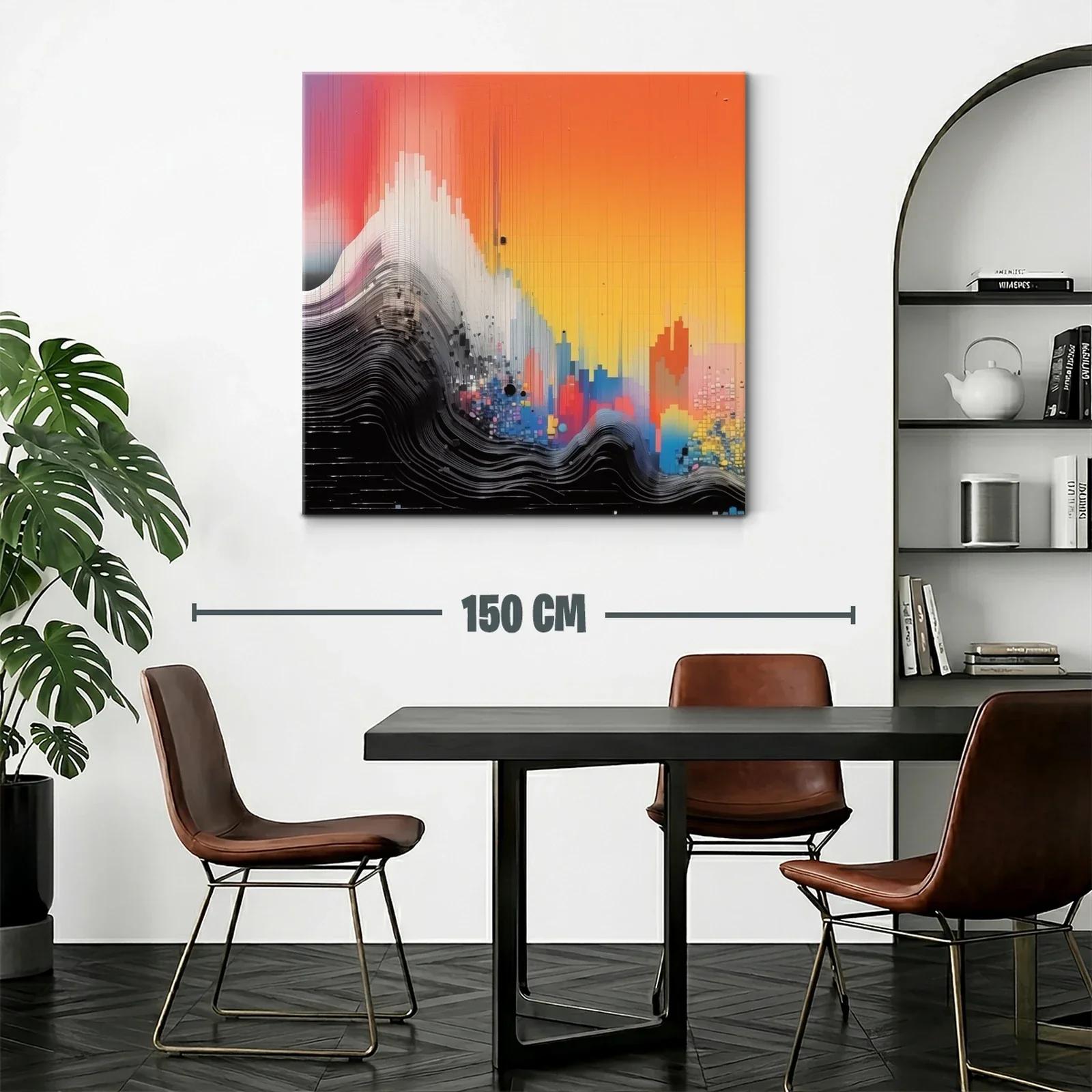 Composición abstracta con vibrantes tonos cálidos y detalles dinámicos — miniatura 2