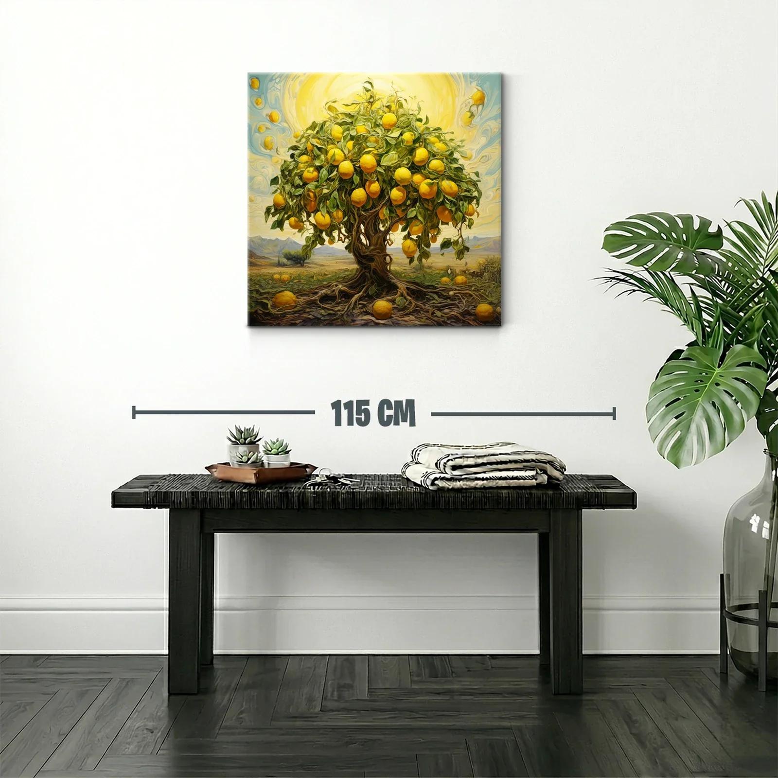 Árbol frutal irradiando frescura y vitalidad amarilla — miniatura 2