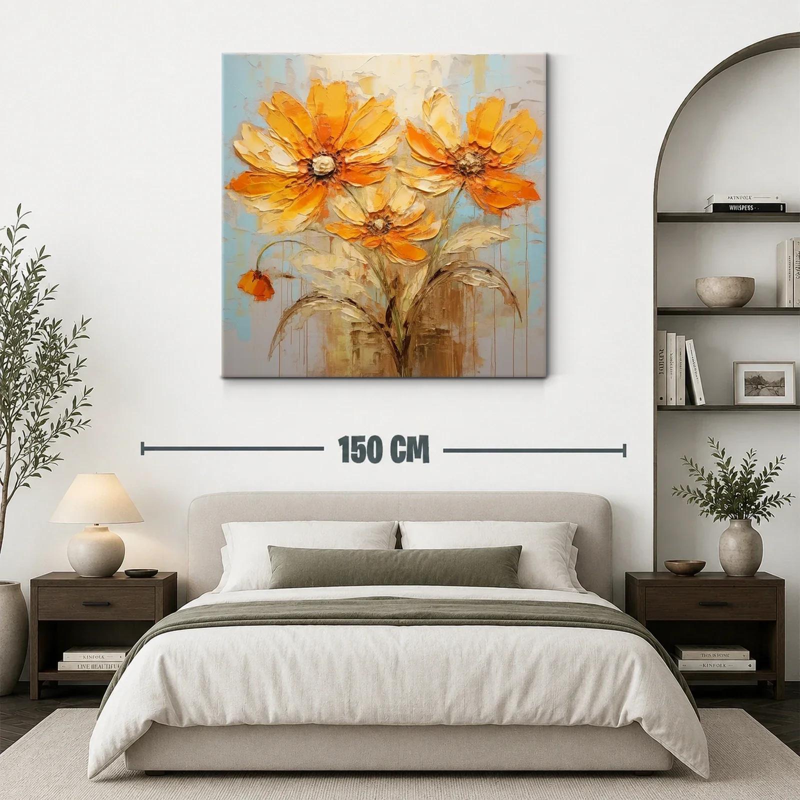 Explosión de flores naranjas en tonos cálidos y suaves — miniatura 3