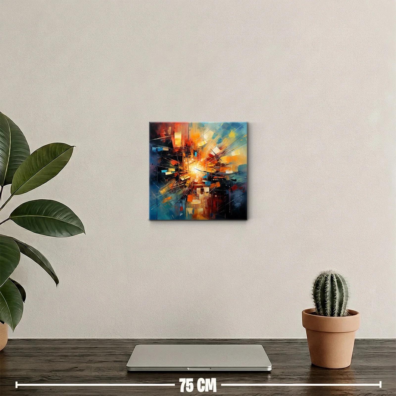 Explosión de colores vibrantes y líneas dinámicas en arte abstracto — miniatura 2