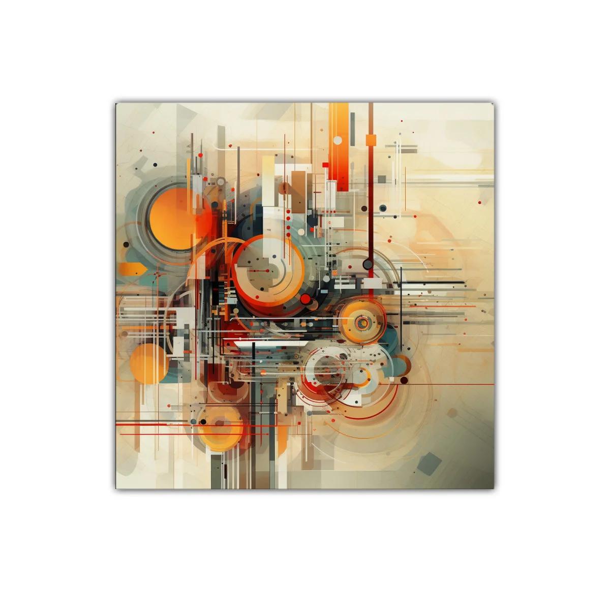 Composición abstracta con formas geométricas en tonos cálidos — imagen principal