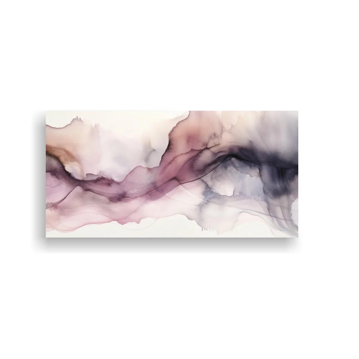 Cuadro abstracción de tinta fluida con banda ondulante