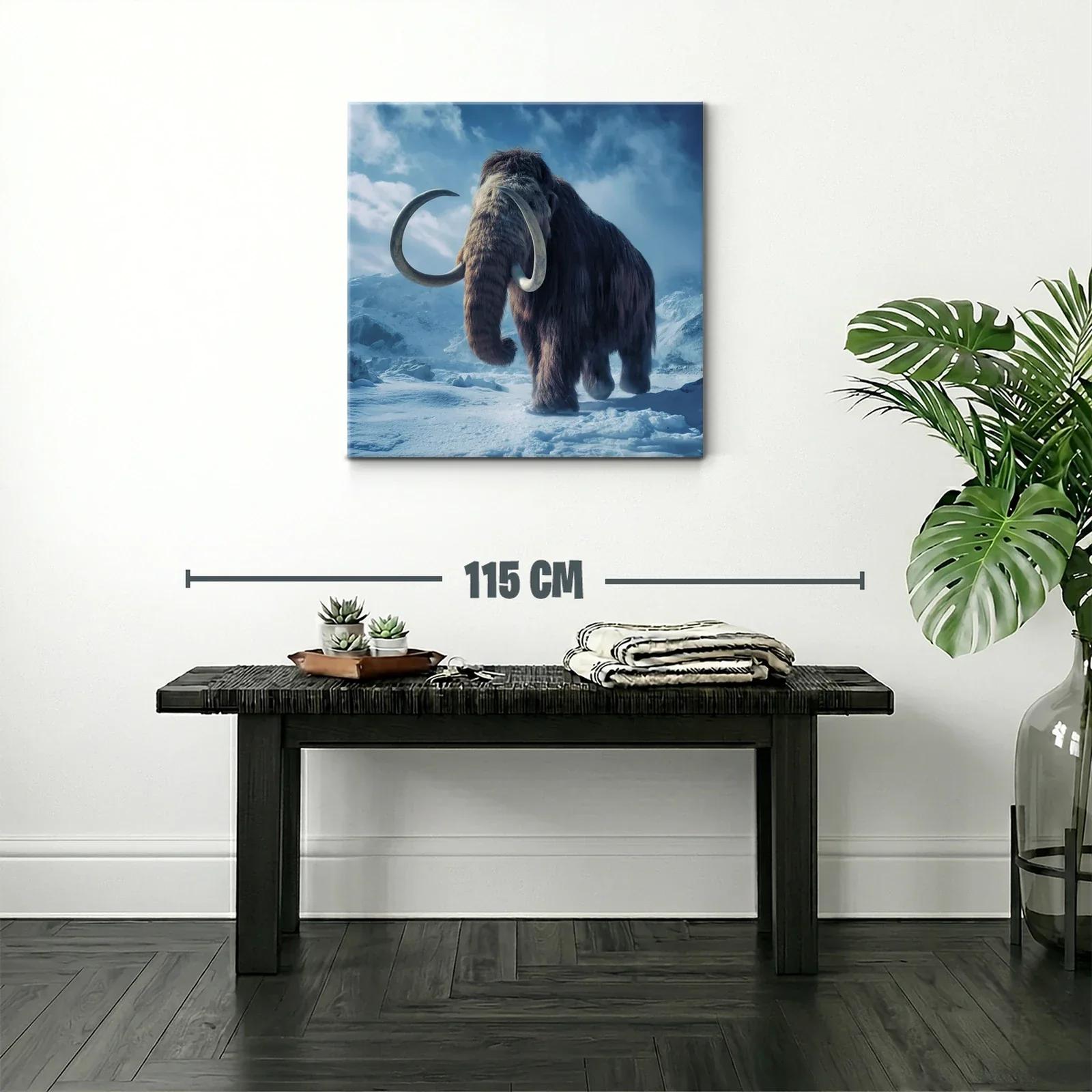 Imponente mamut en paisaje helado y nevado — miniatura 2