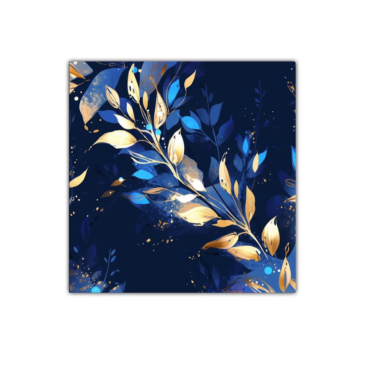 Elegancia natural en tonos dorados y azules vibrantes — imagen principal