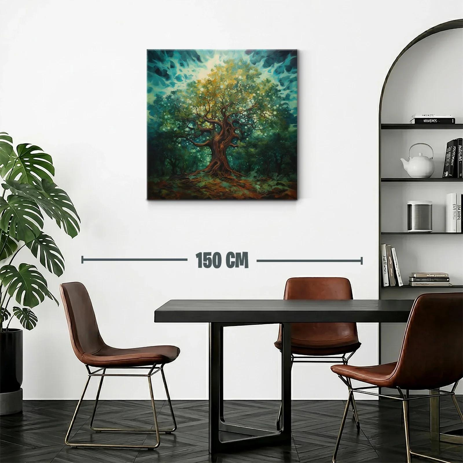 Árbol místico con luces en bosque encantado — miniatura 2