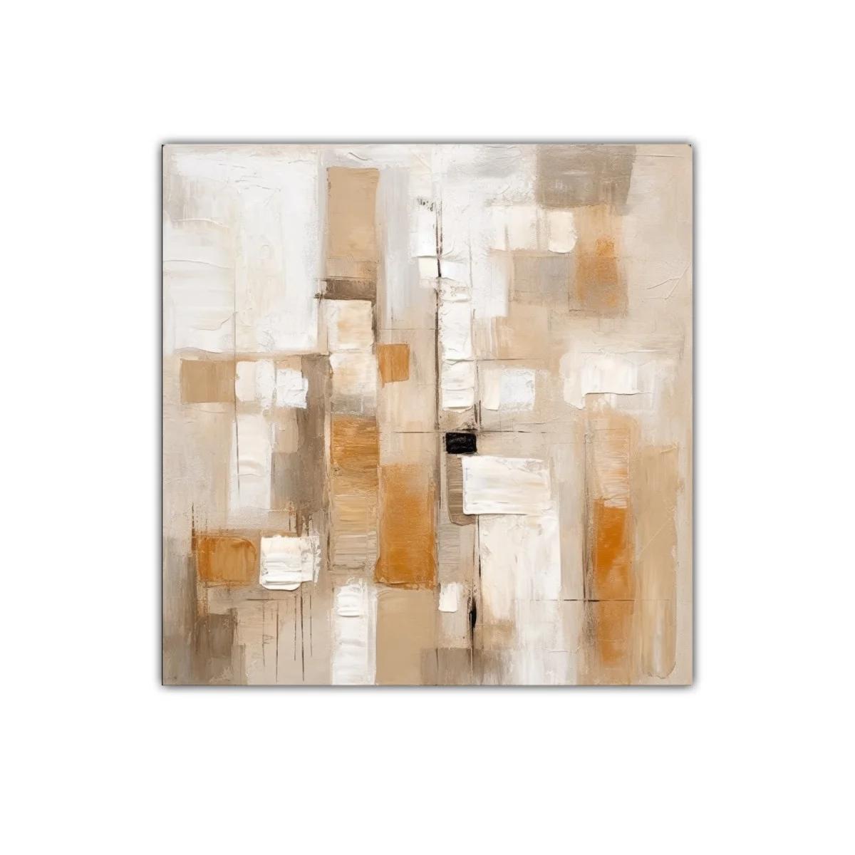 Composición abstracta en tonos tierra y neutros cálidos — imagen principal