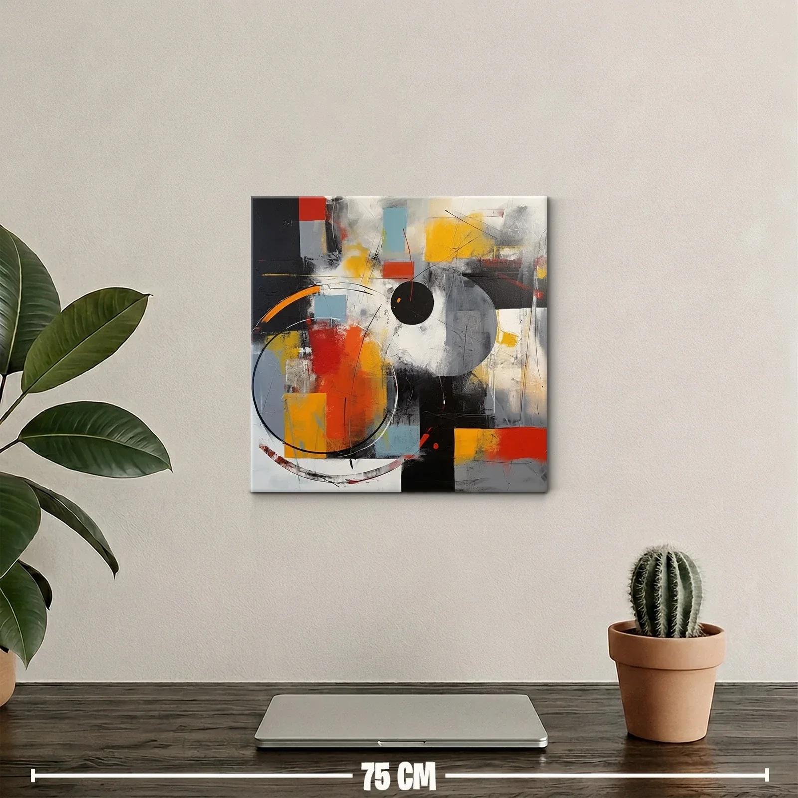 Composición abstracta con círculos y formas geométricas vibrantes — miniatura 2