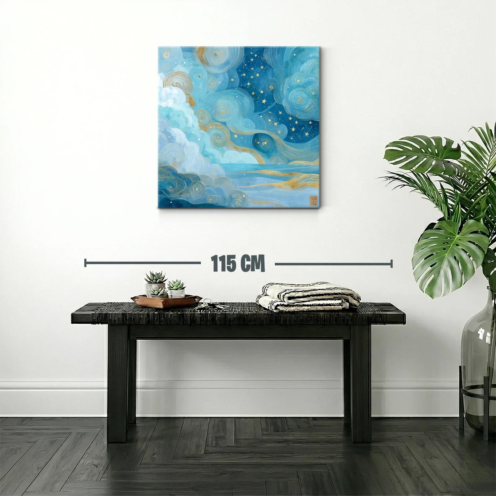 Encanto celestial en tonos azules con detalles dorados — miniatura 2