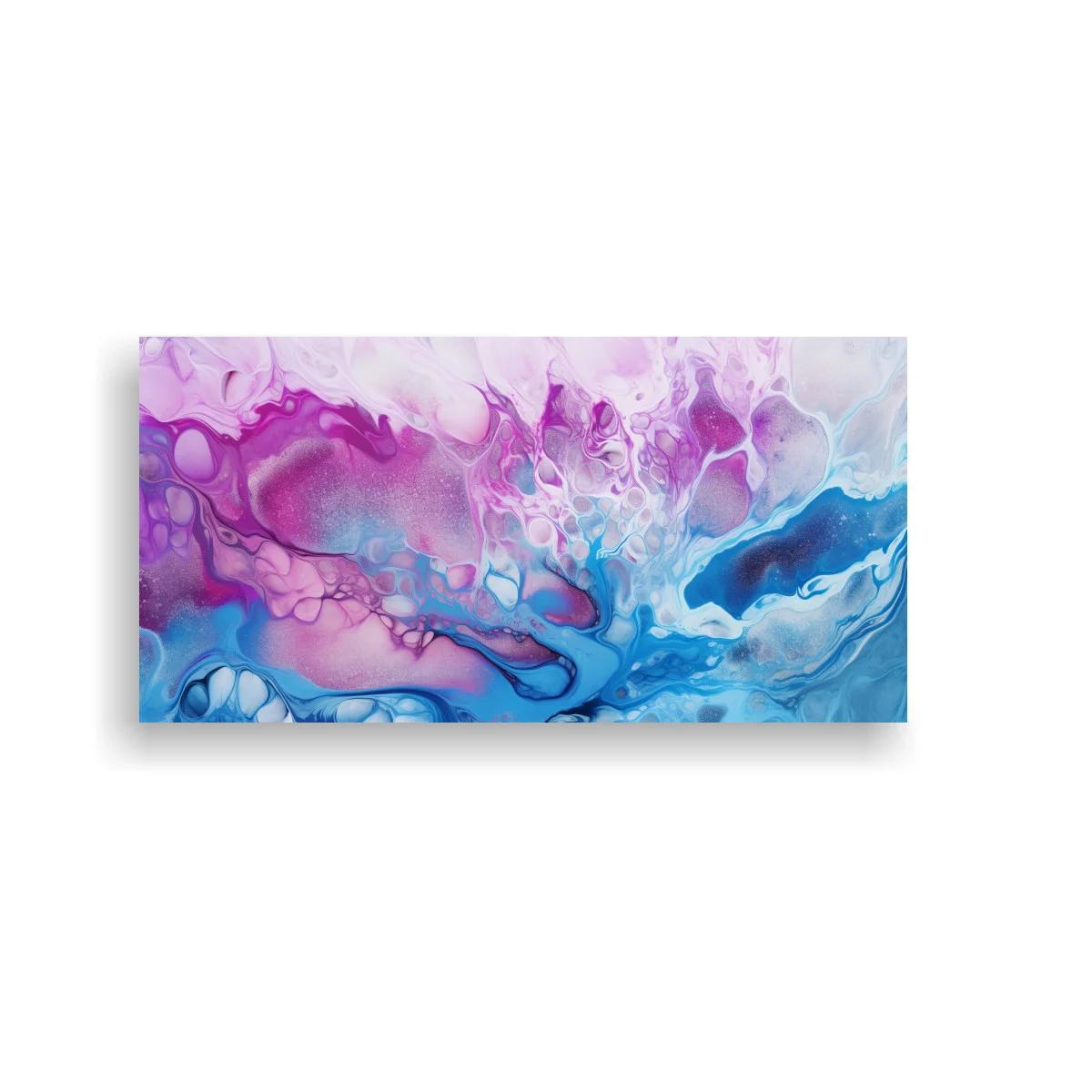 Cuadro abstracción fluida con efecto marmoleado — imagen principal