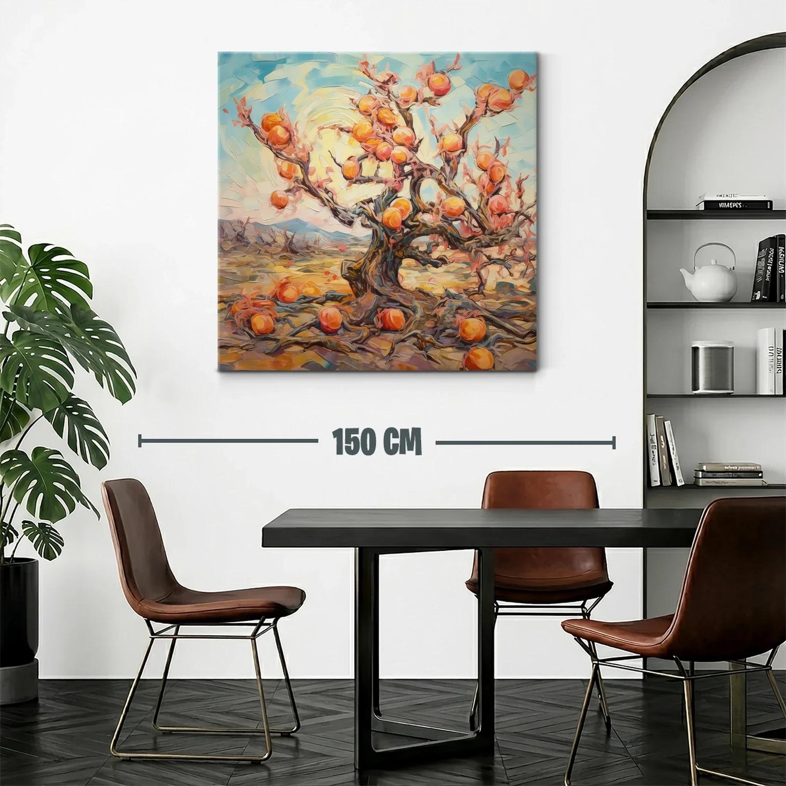 Árbol con Frutos Naranjas en Paisaje Soleado — miniatura 2