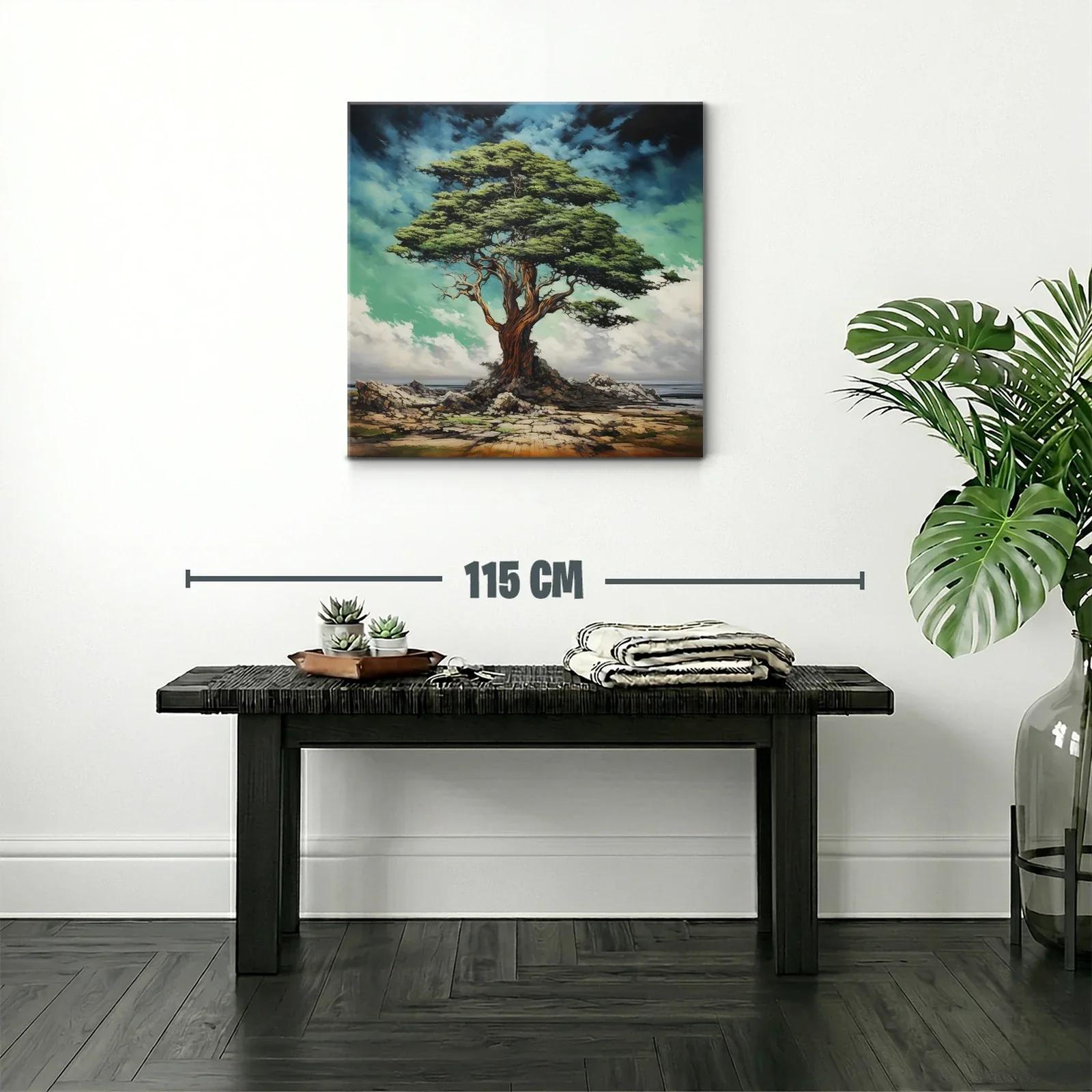 Impresionante árbol solitario en paisaje costero natural — miniatura 2