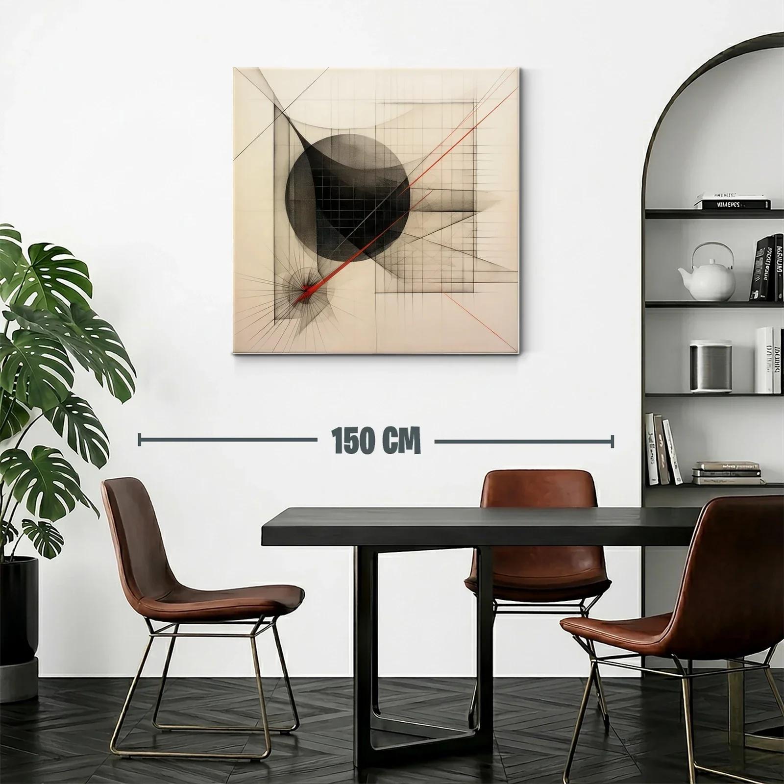 Composición geométrica con líneas y formas abstractas — miniatura 2