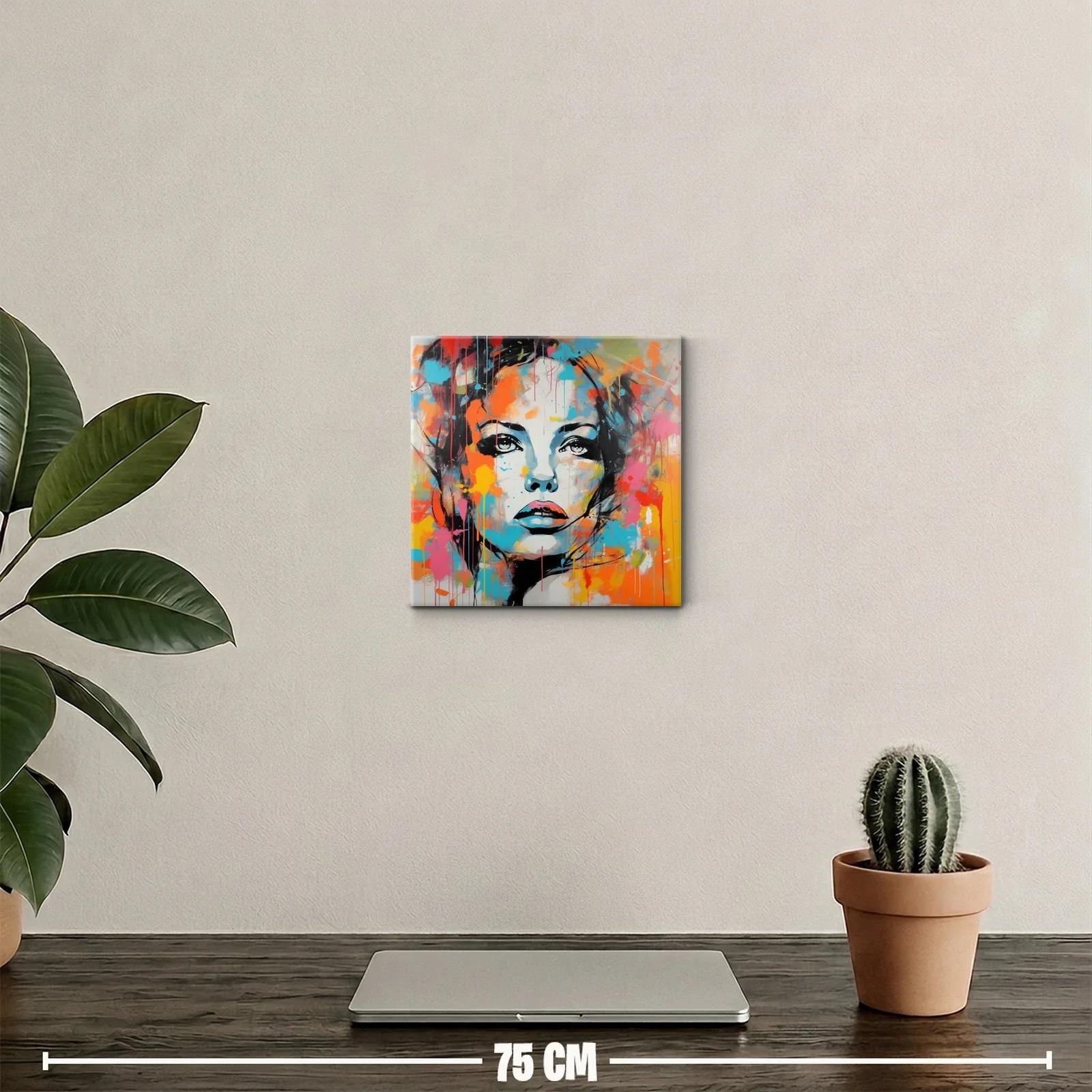 Rostro femenino vibrante con estallido de color — miniatura 2