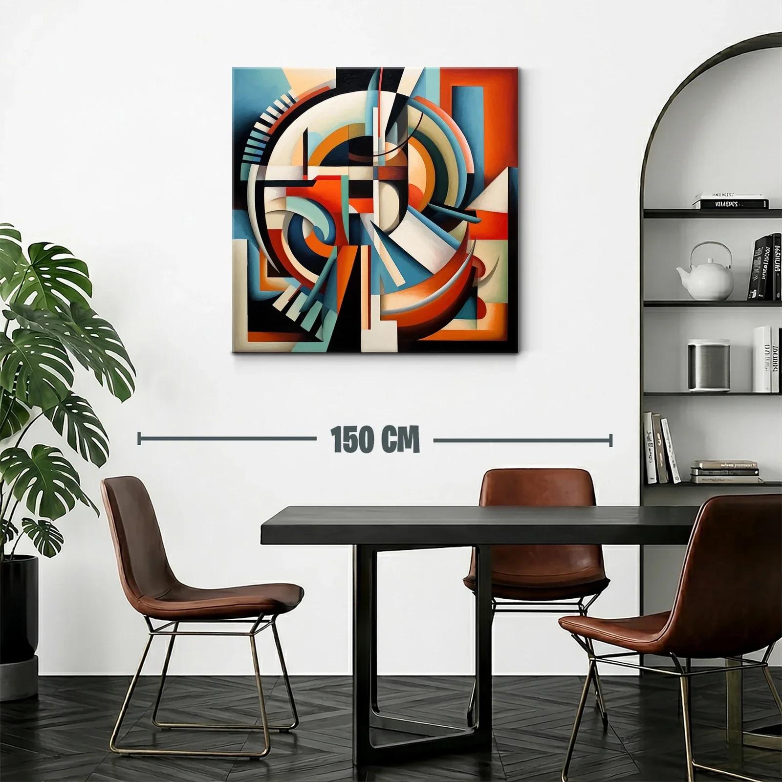 Composición abstracta con formas geométricas en tonos cálidos — miniatura 2