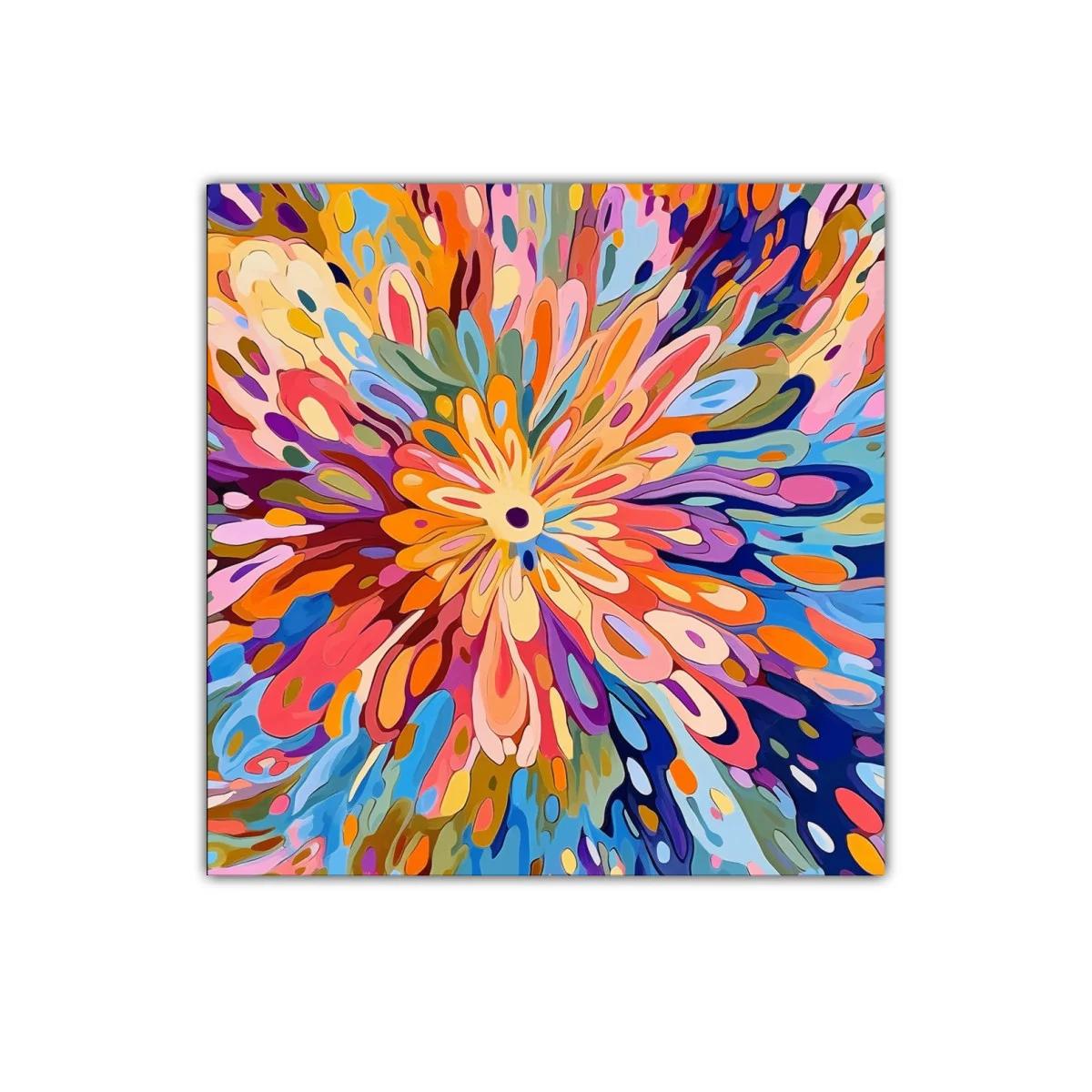 Explosión de colores vibrantes en diseño abstracto floral — imagen principal