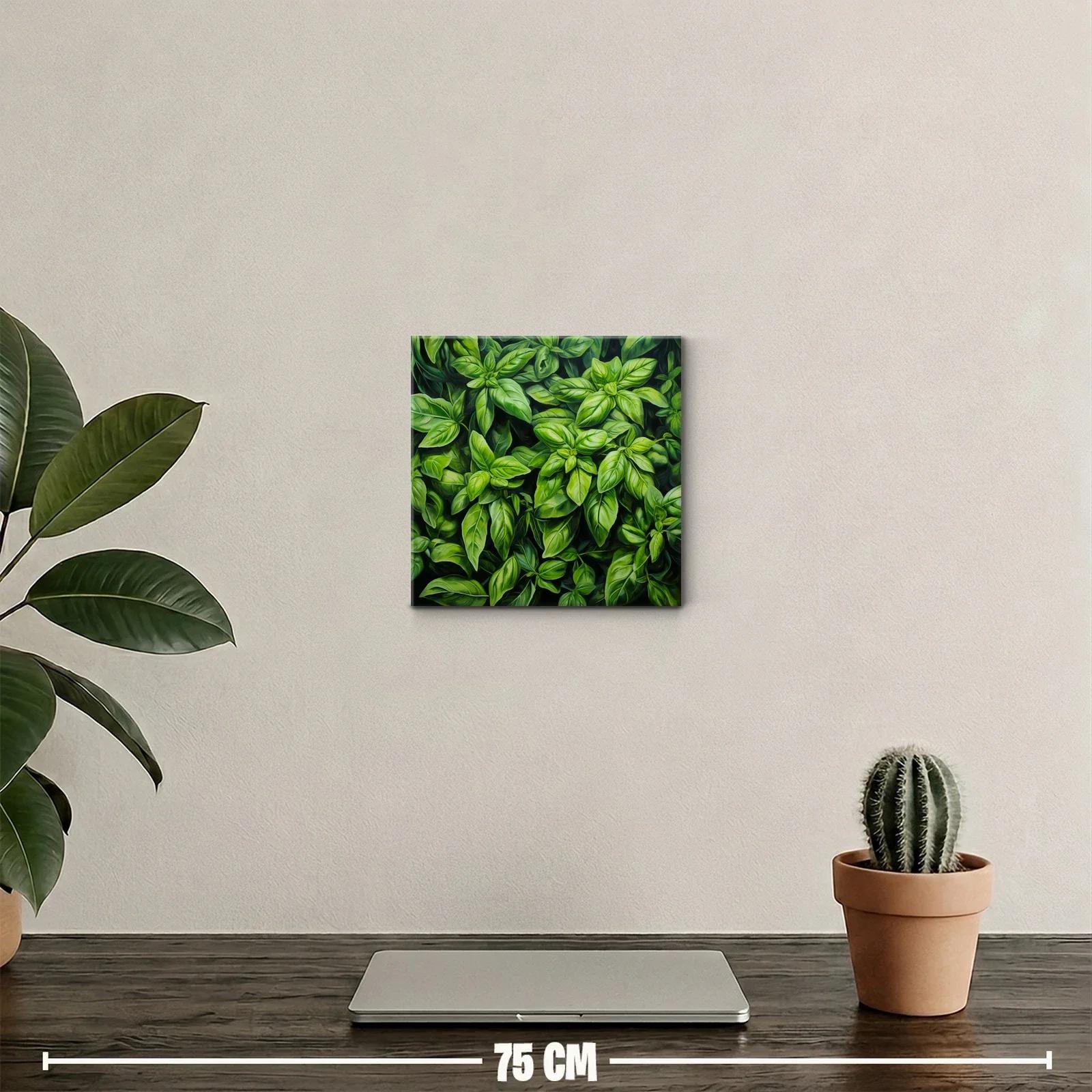Cuadro decorativo con exuberantes hojas verdes detalladas — miniatura 2