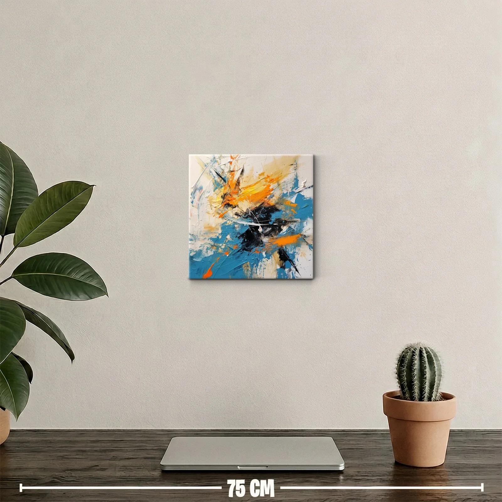 Cuadro abstracto con tonos vivos y dinamismo expresivo — miniatura 2
