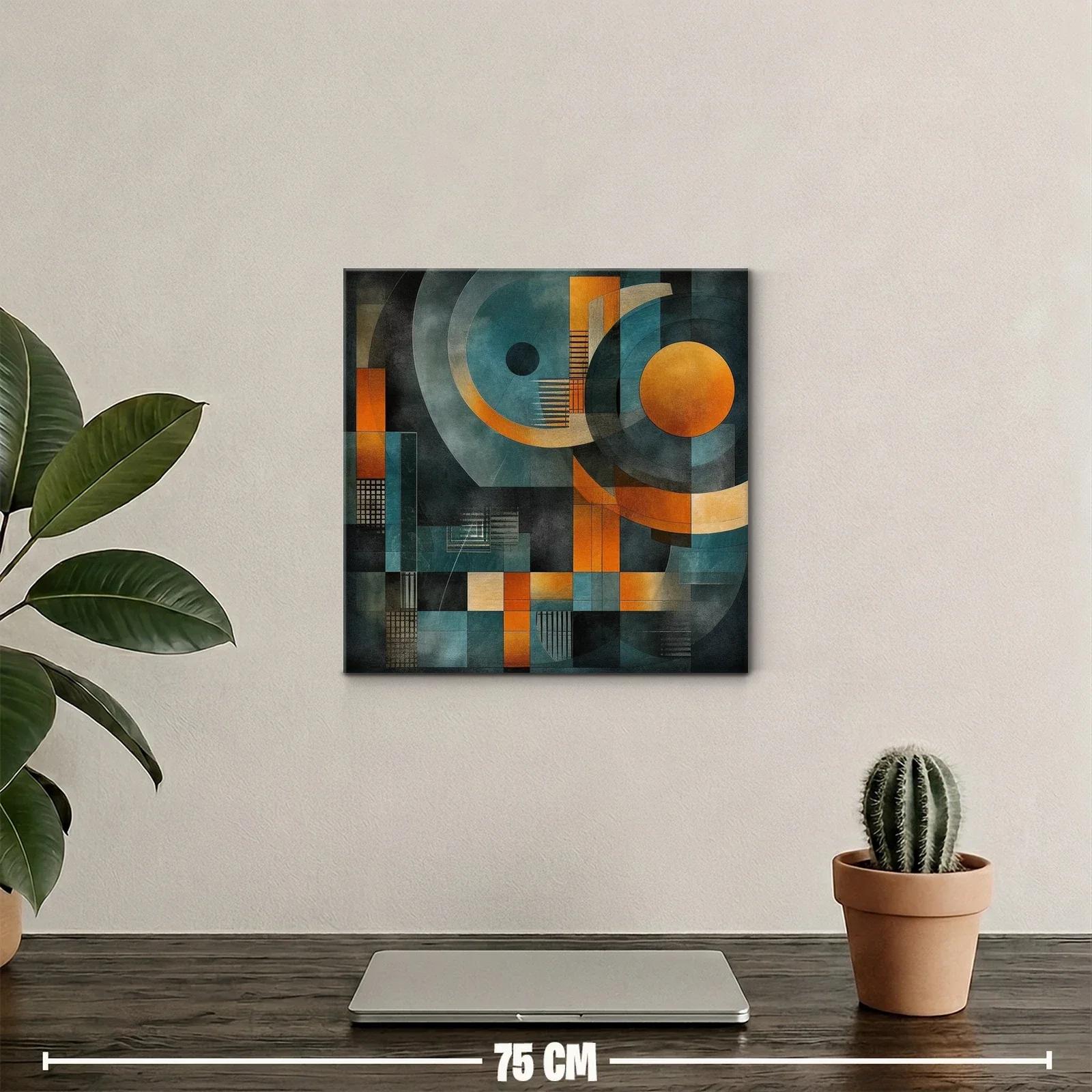 Composición abstracta con formas geométricas y tonos cálidos — miniatura 2