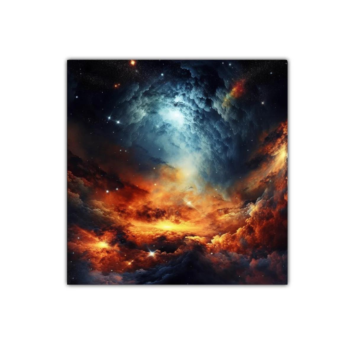 Galaxia en Llamas con Espirales de Luz Brillante — imagen principal