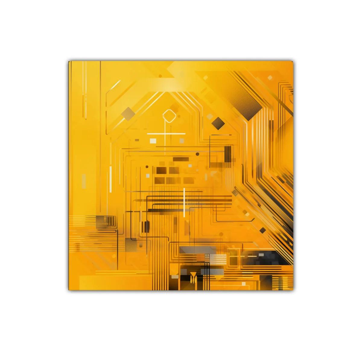 Composición abstracta en tonos cálidos y líneas geométricas — imagen principal