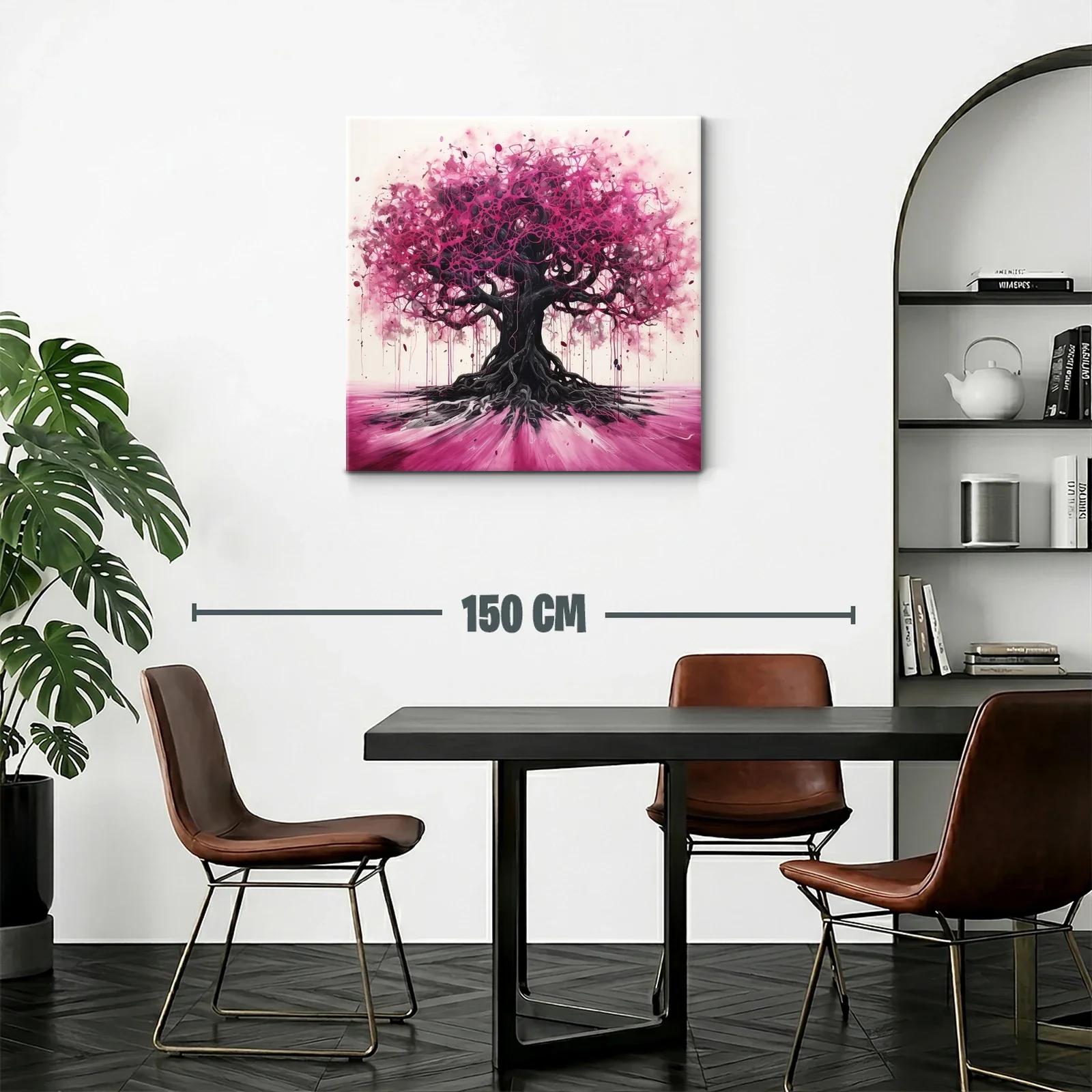 Árbol vibrante con ramas entrelazadas en tonos fucsia — miniatura 2
