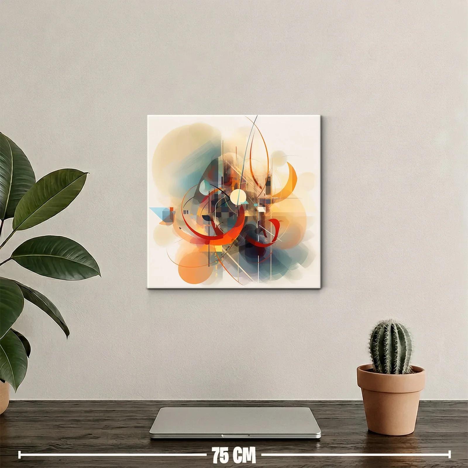 Composición abstracta con tonos cálidos y formas dinámicas — miniatura 2